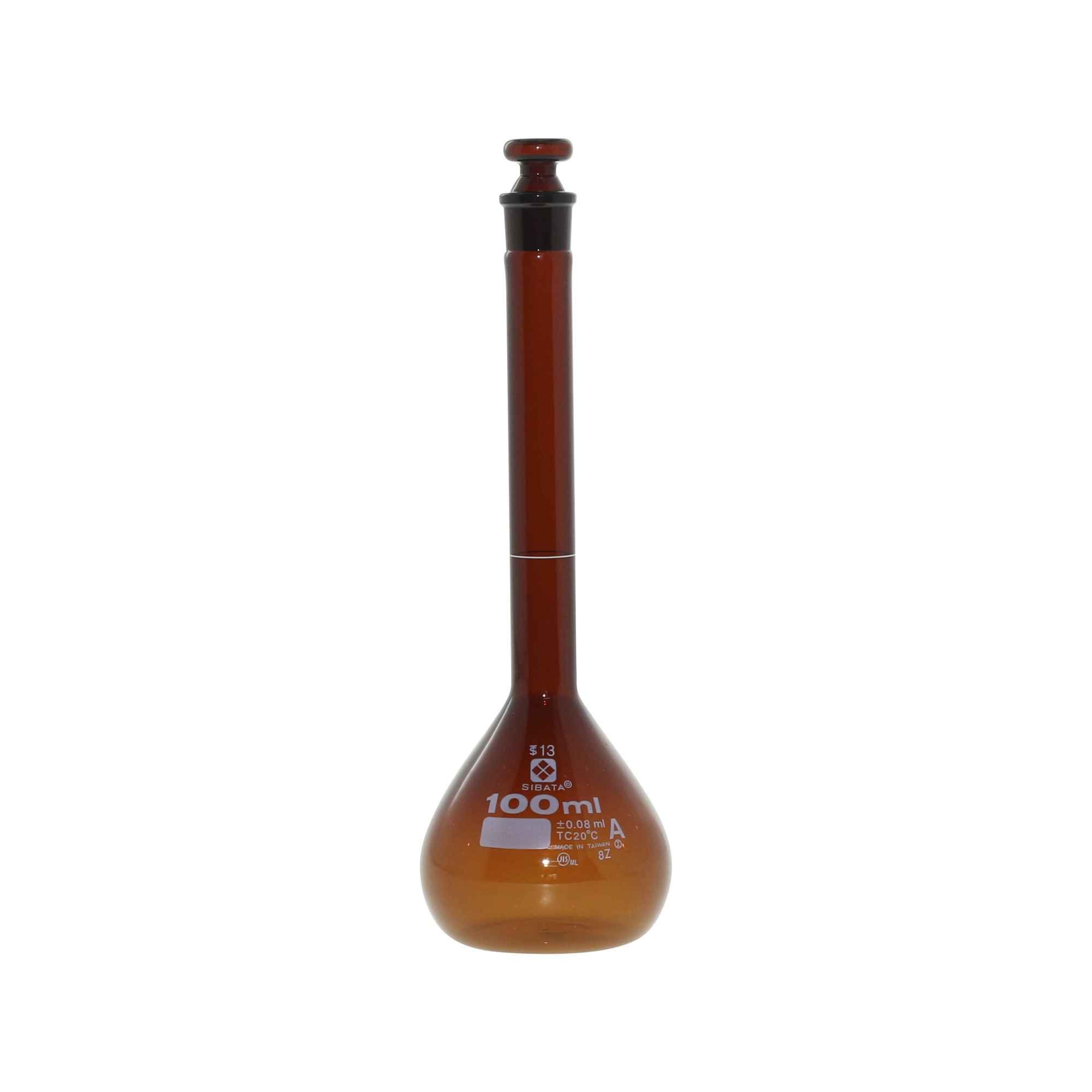 柴田科学梅斯烧瓶茶褐色超级等级100mL