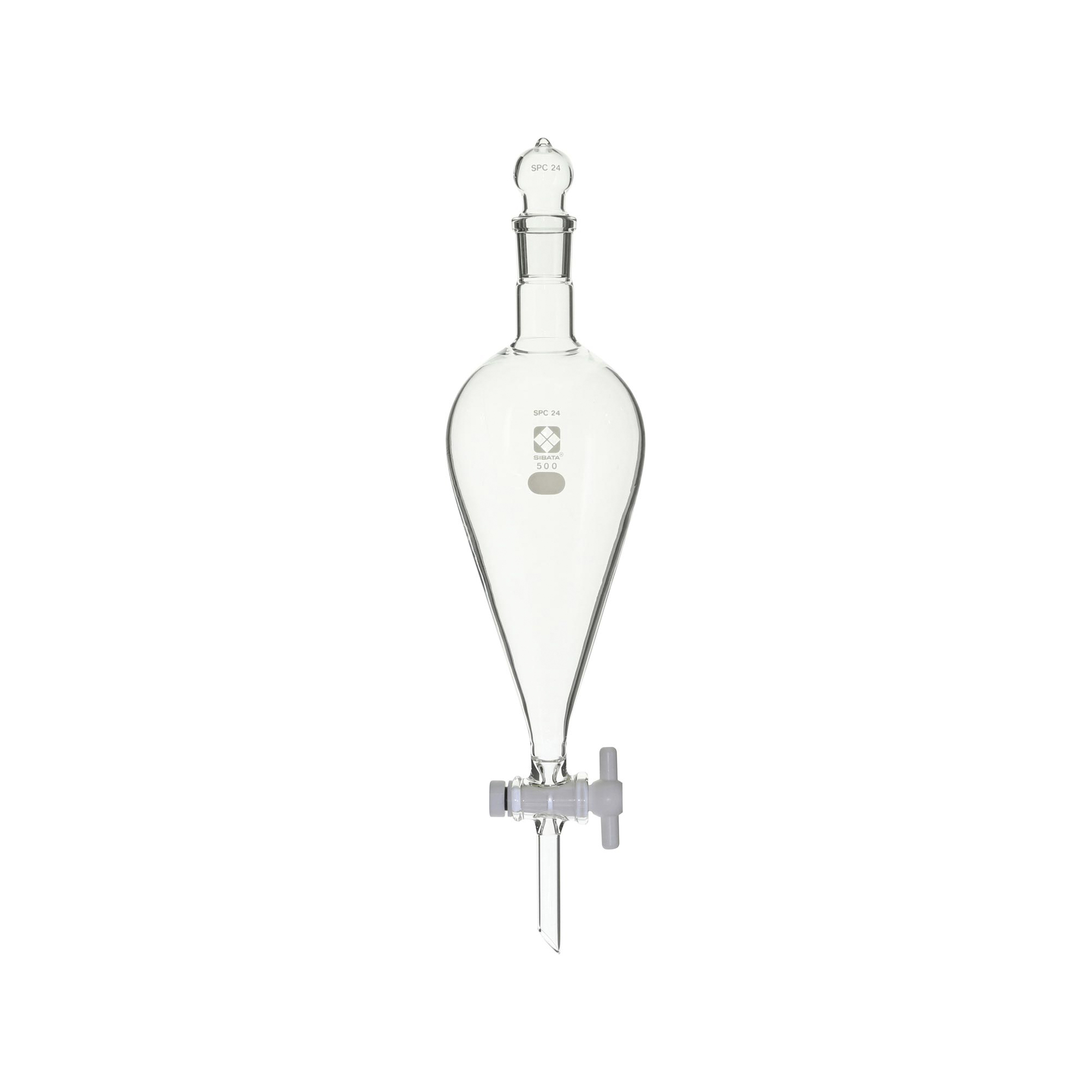 柴田科学SPC分液低槽型PTFE旋塞付500mL