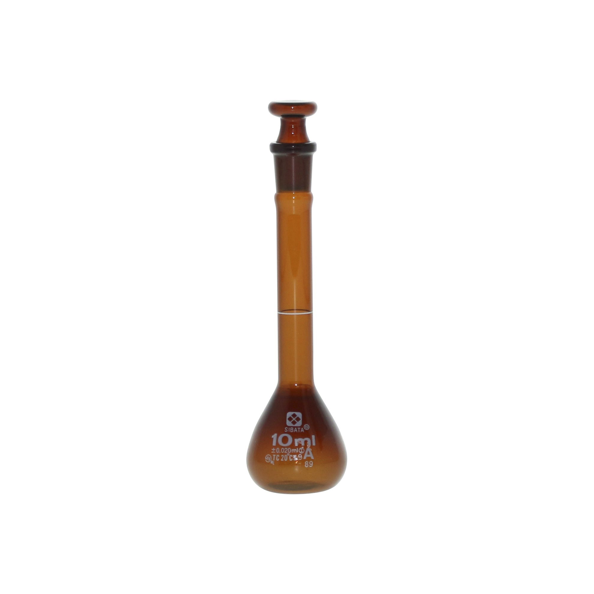 柴田科学雌烧瓶茶褐色超级等级10mL