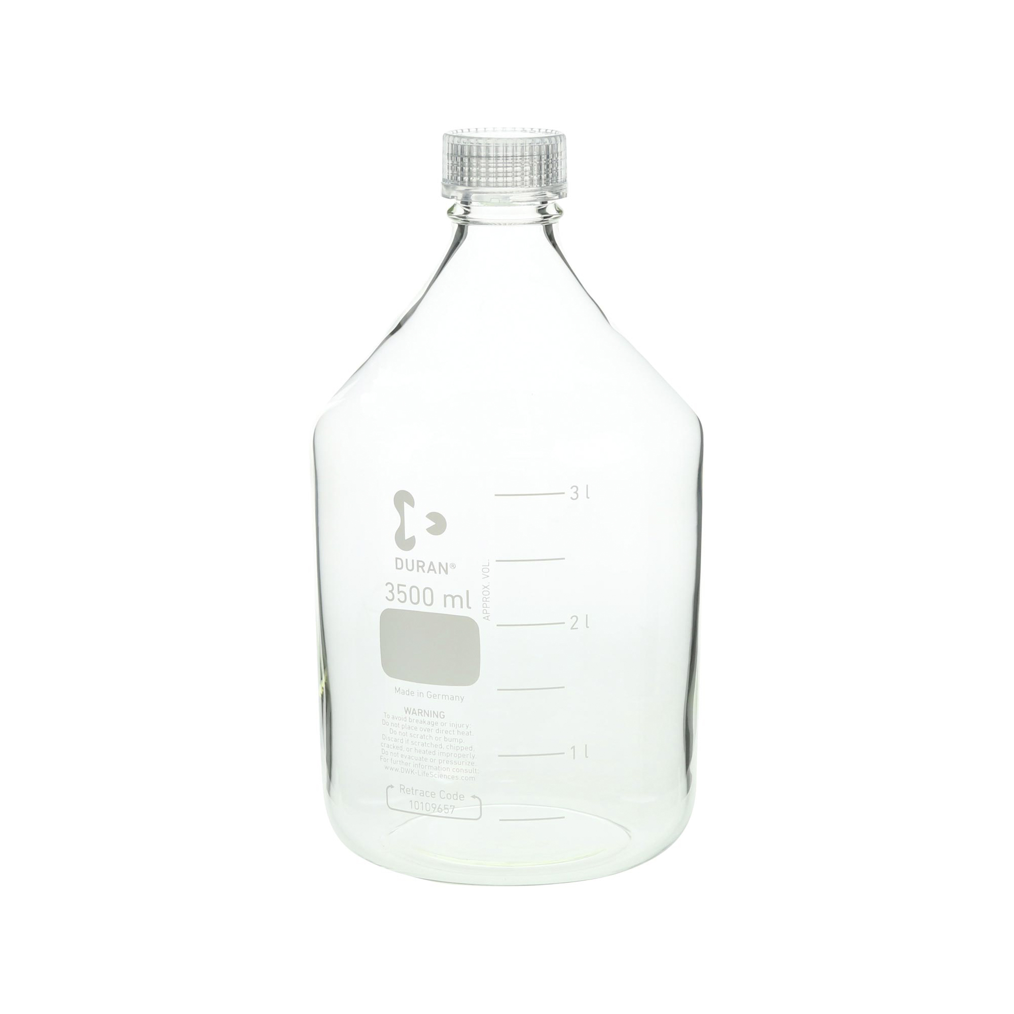 柴田科学螺纹口瓶透明盖3.5L