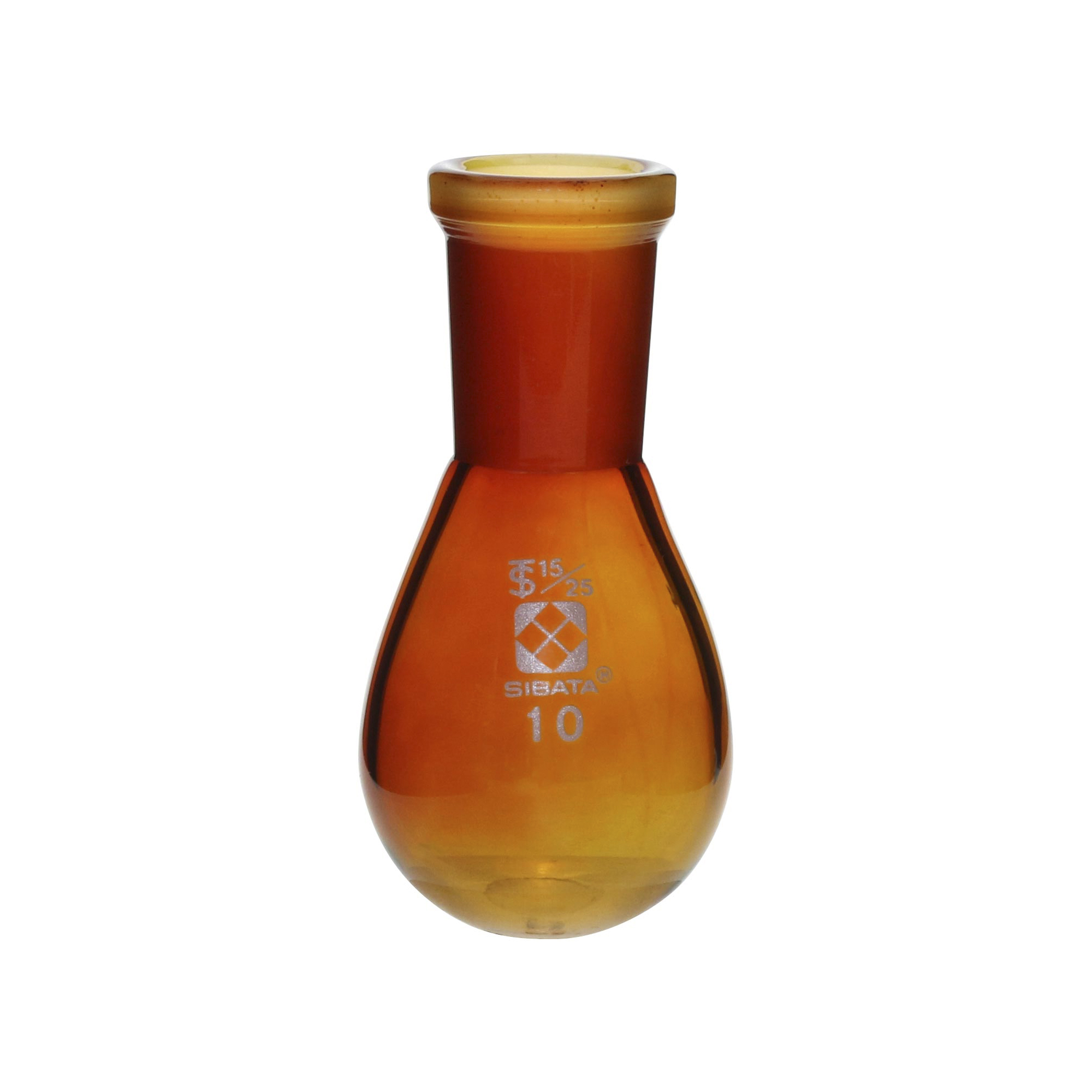 柴田科学共通滑动形烧瓶茶褐色10mL15/25