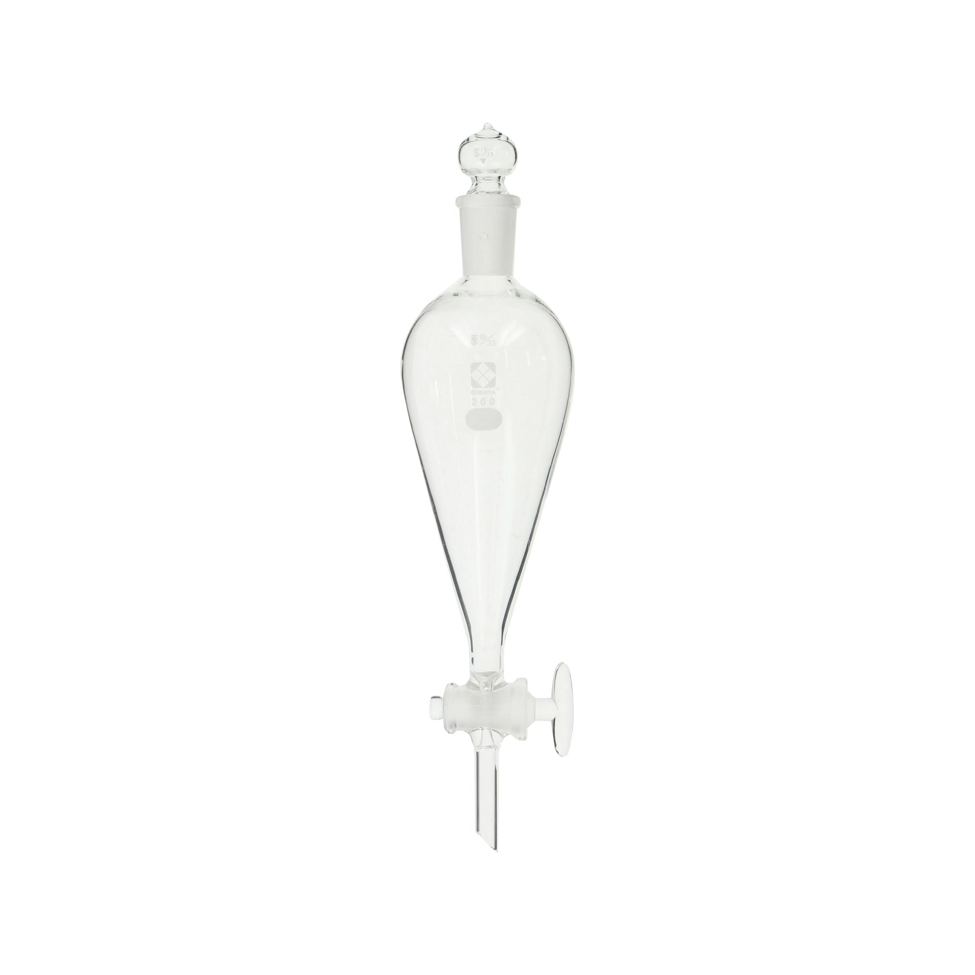 柴田科学分液低槽型玻璃旋塞付200mL