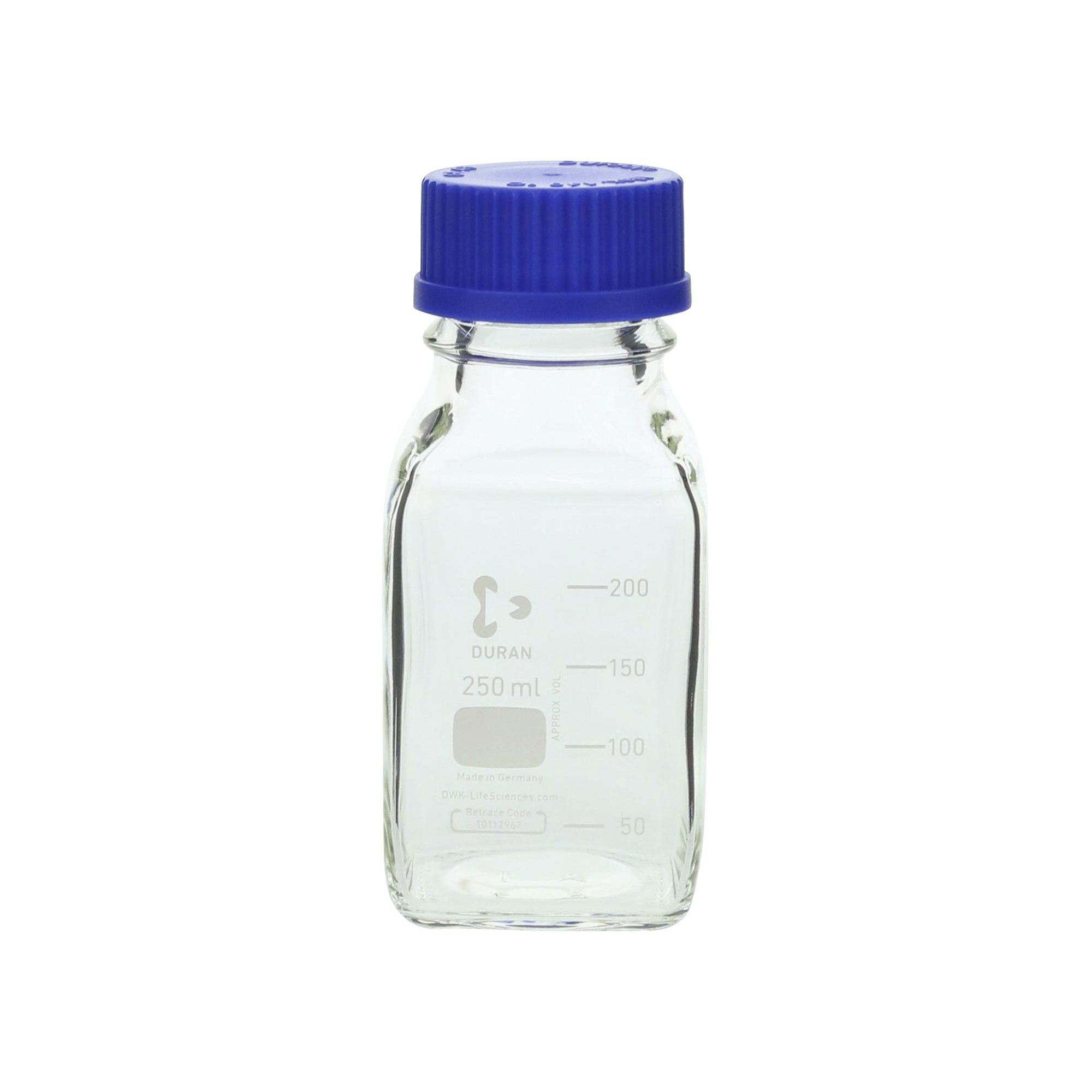 柴田科学螺纹口角瓶带蓝帽250mL