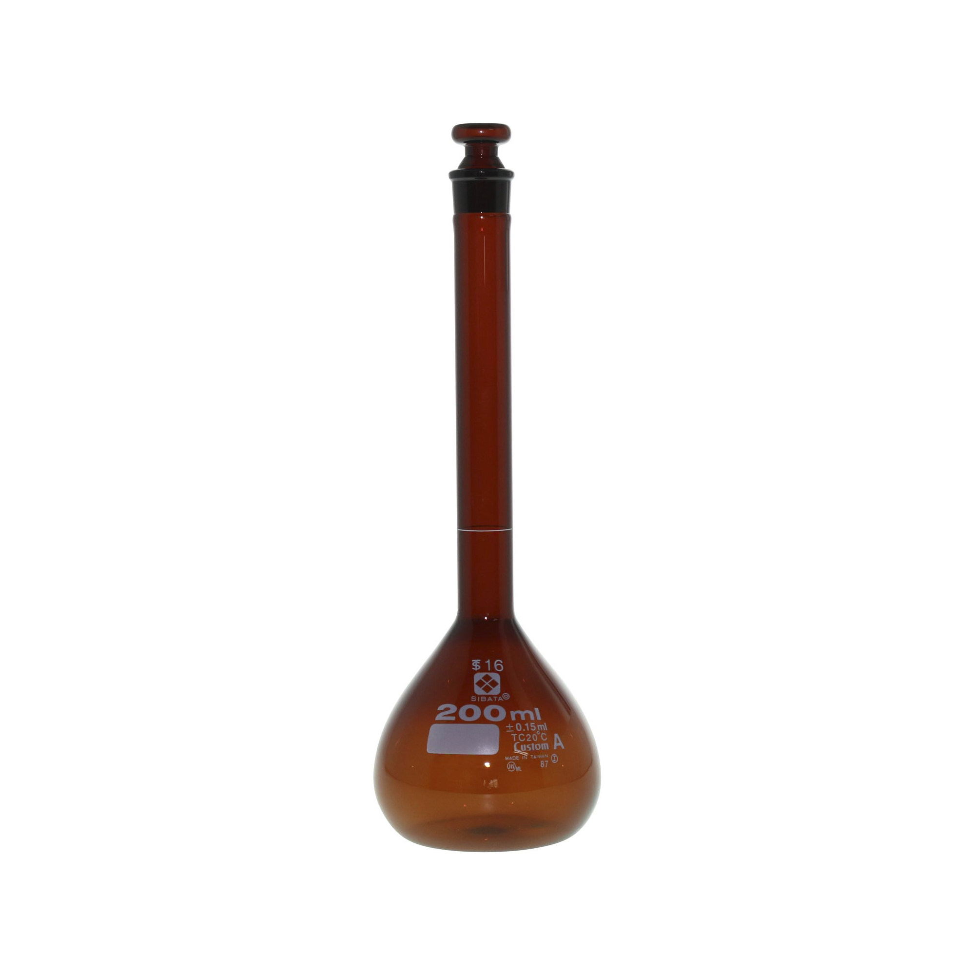 柴田科学雌烧瓶茶褐色定制A200 mL