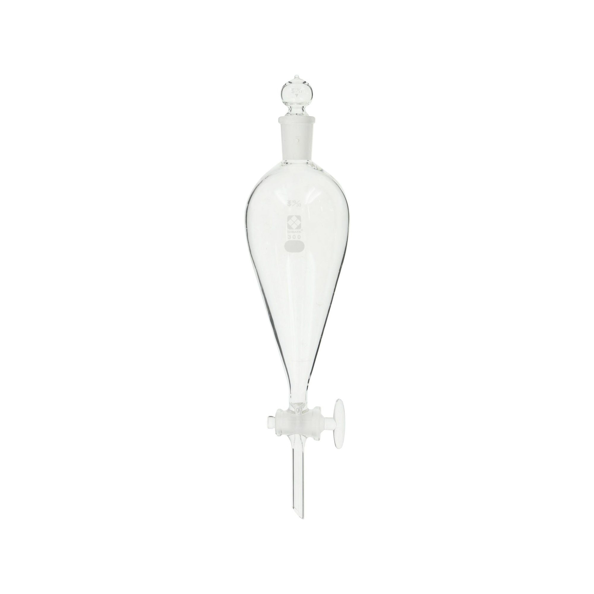 柴田科学分液低槽型玻璃旋塞付300mL