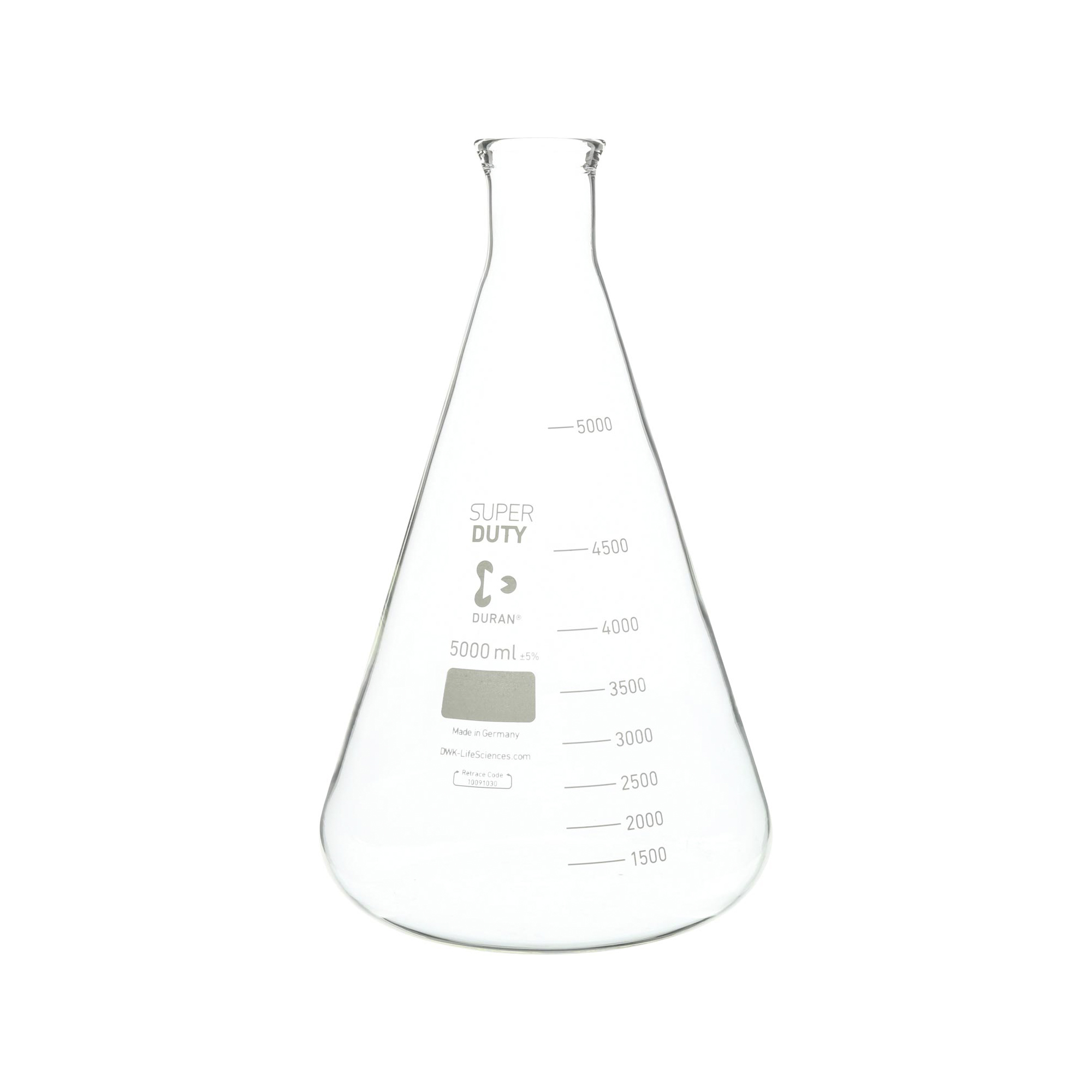 柴田科学超级厚三角烧瓶细口5L