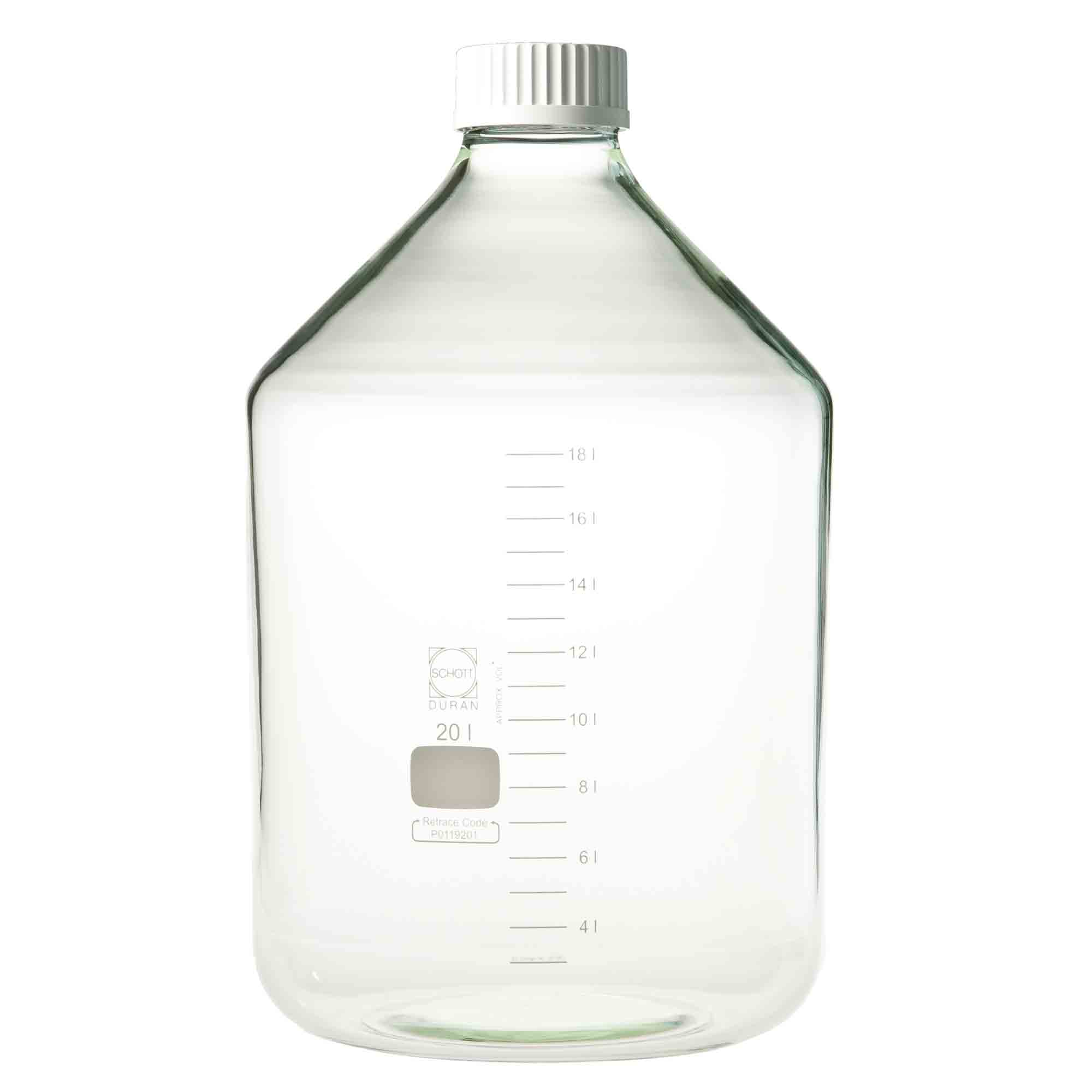 柴田科学螺纹口瓶宽口带白帽20L
