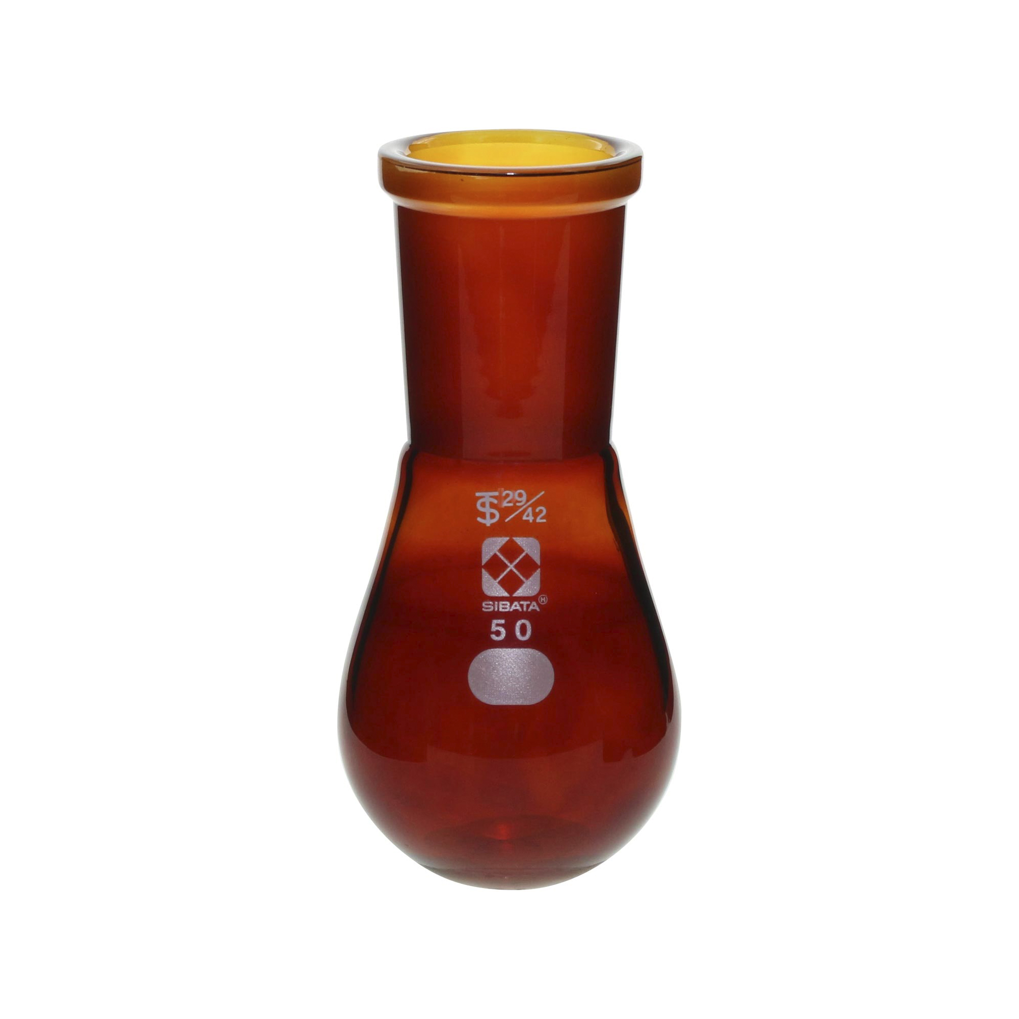 柴田科学共通滑动形烧瓶茶褐色50 mL29/42