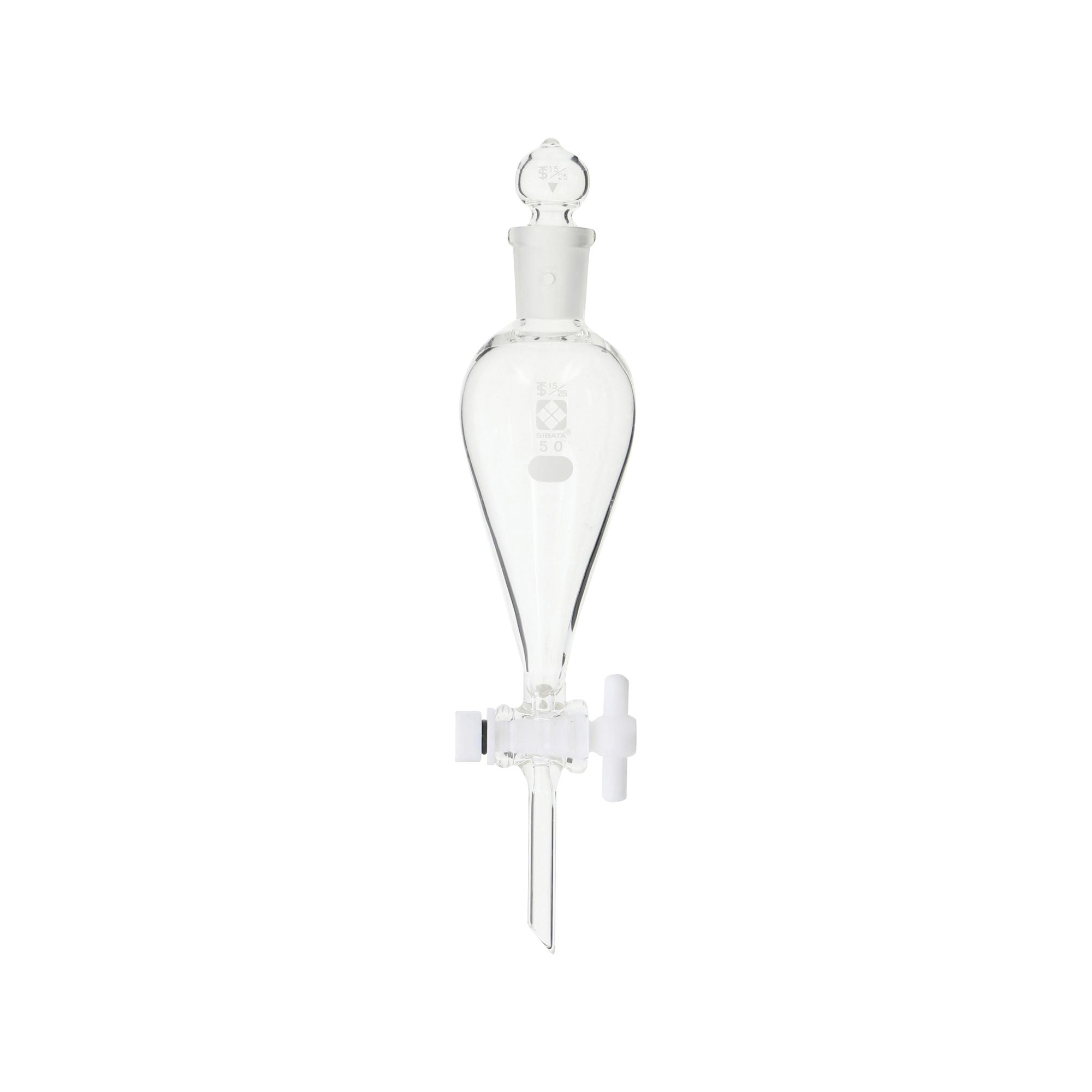 柴田科学分液低槽型PTFE旋塞付50mL