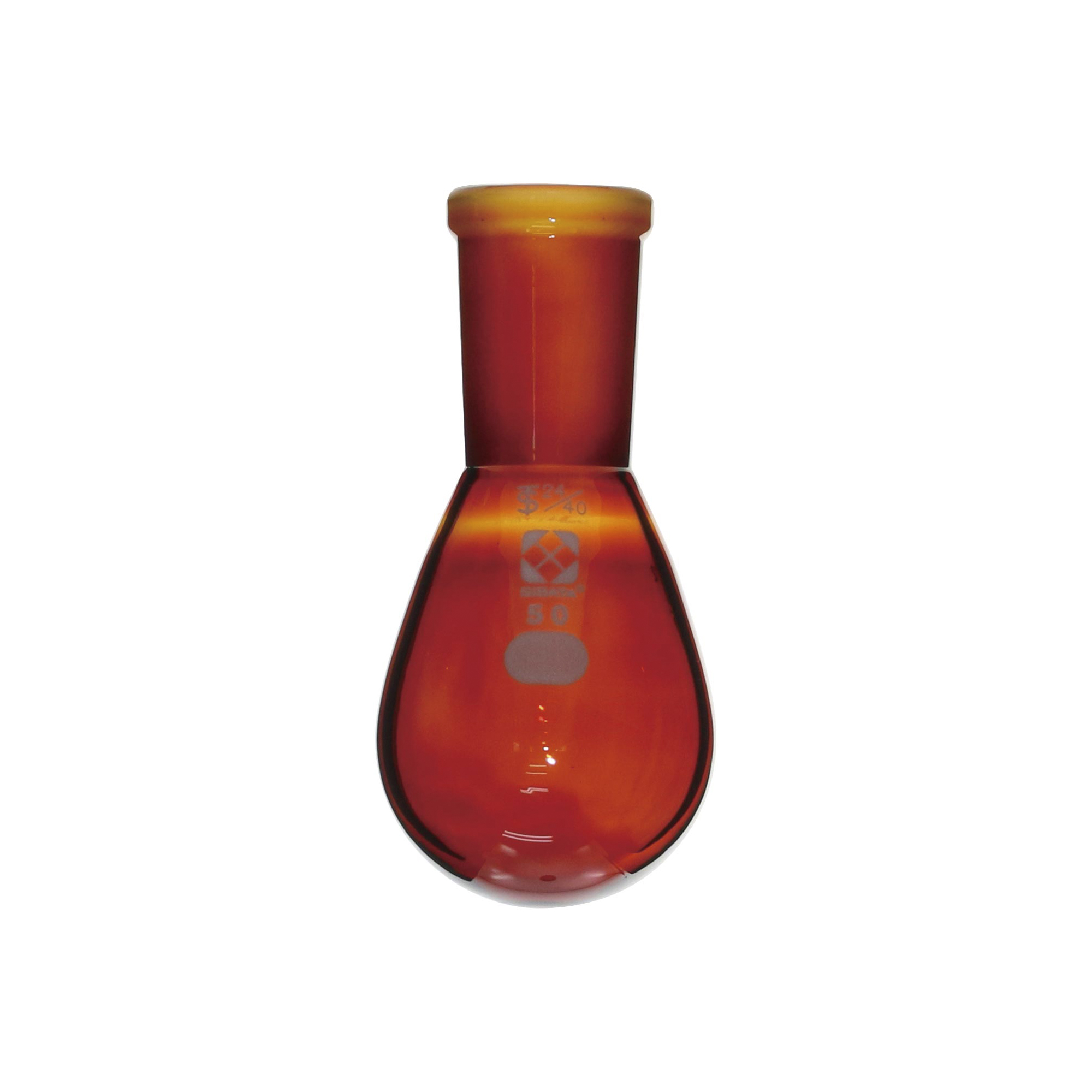 柴田科学共通滑动形烧瓶茶褐色50mL24/40