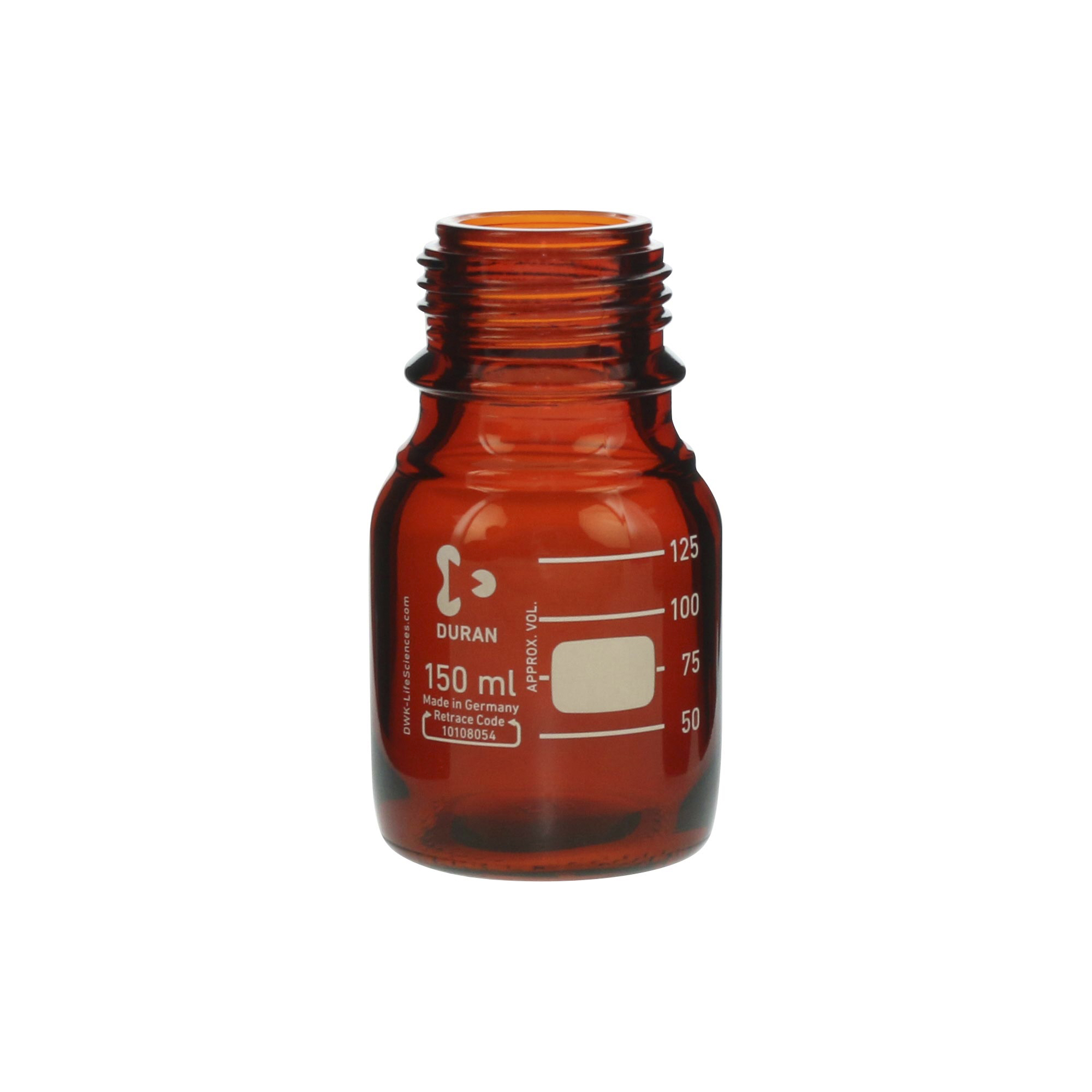 柴田科学螺纹口瓶（量瓶）仅茶褐色瓶150mL