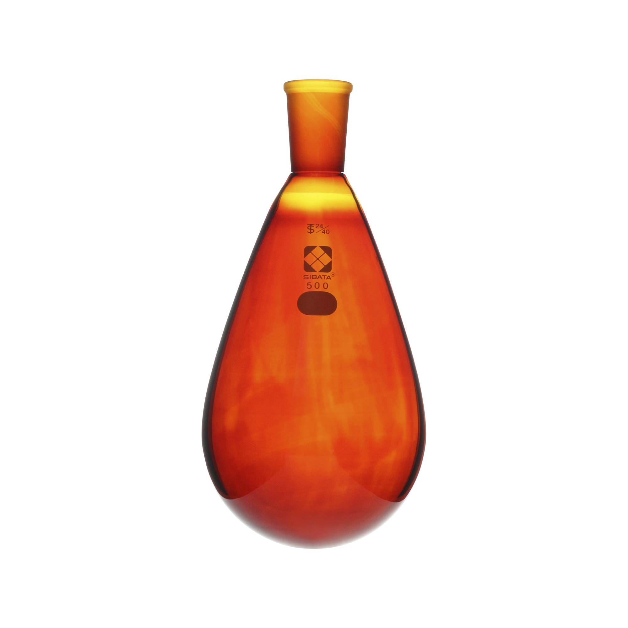 柴田科学共通滑动形烧瓶茶褐色500mL24/40