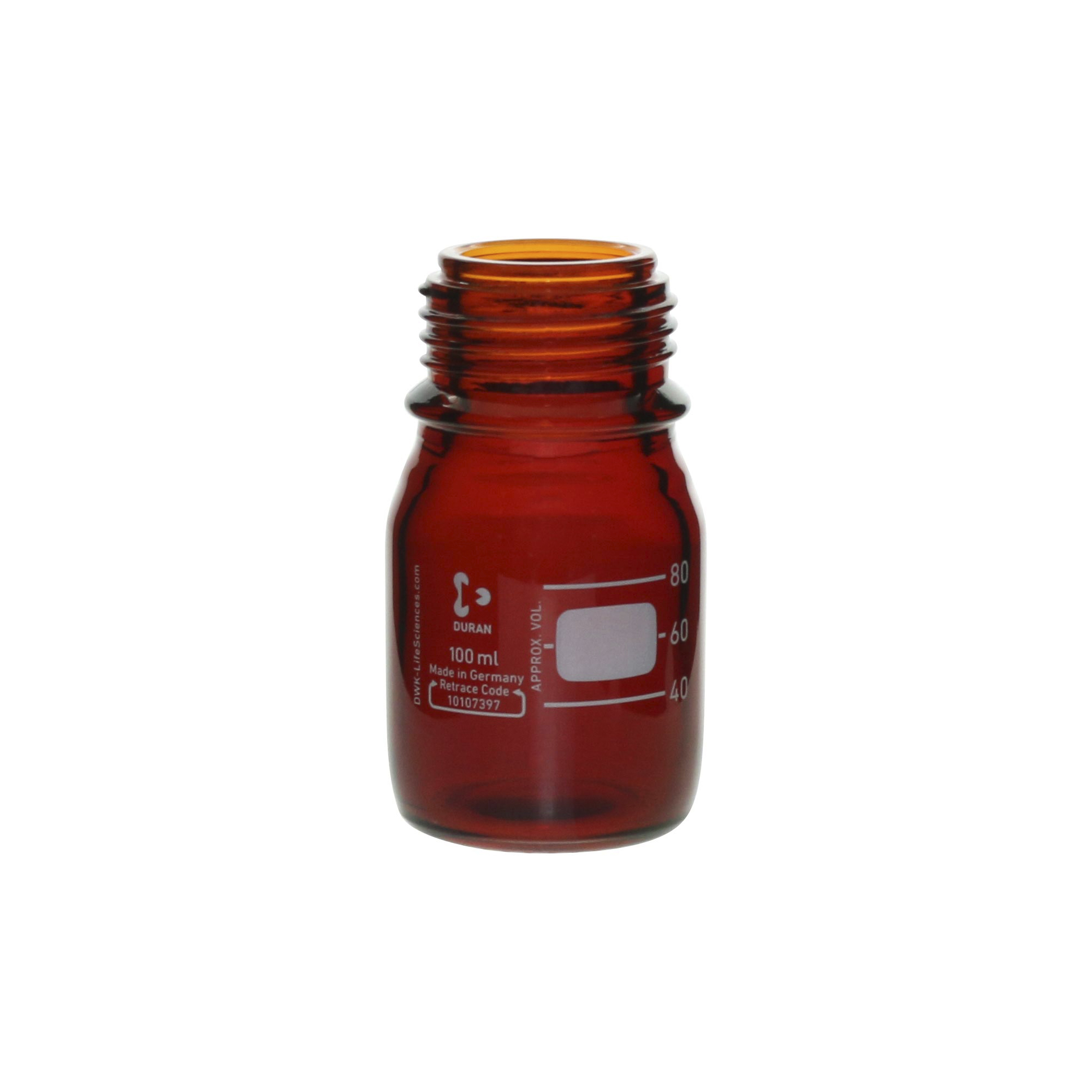 柴田科学螺纹口瓶（量瓶）仅茶褐色瓶100mL