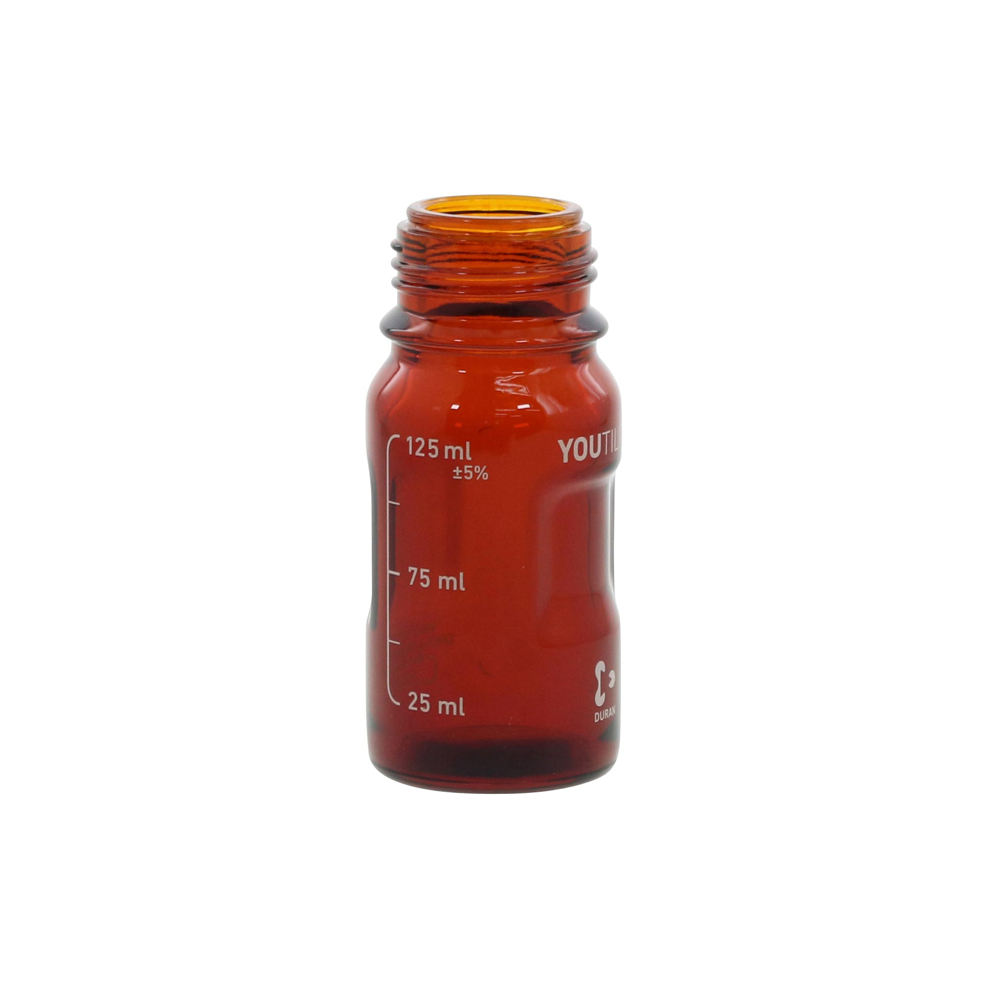 柴田科学实用工具螺纹口瓶茶褐色125mL