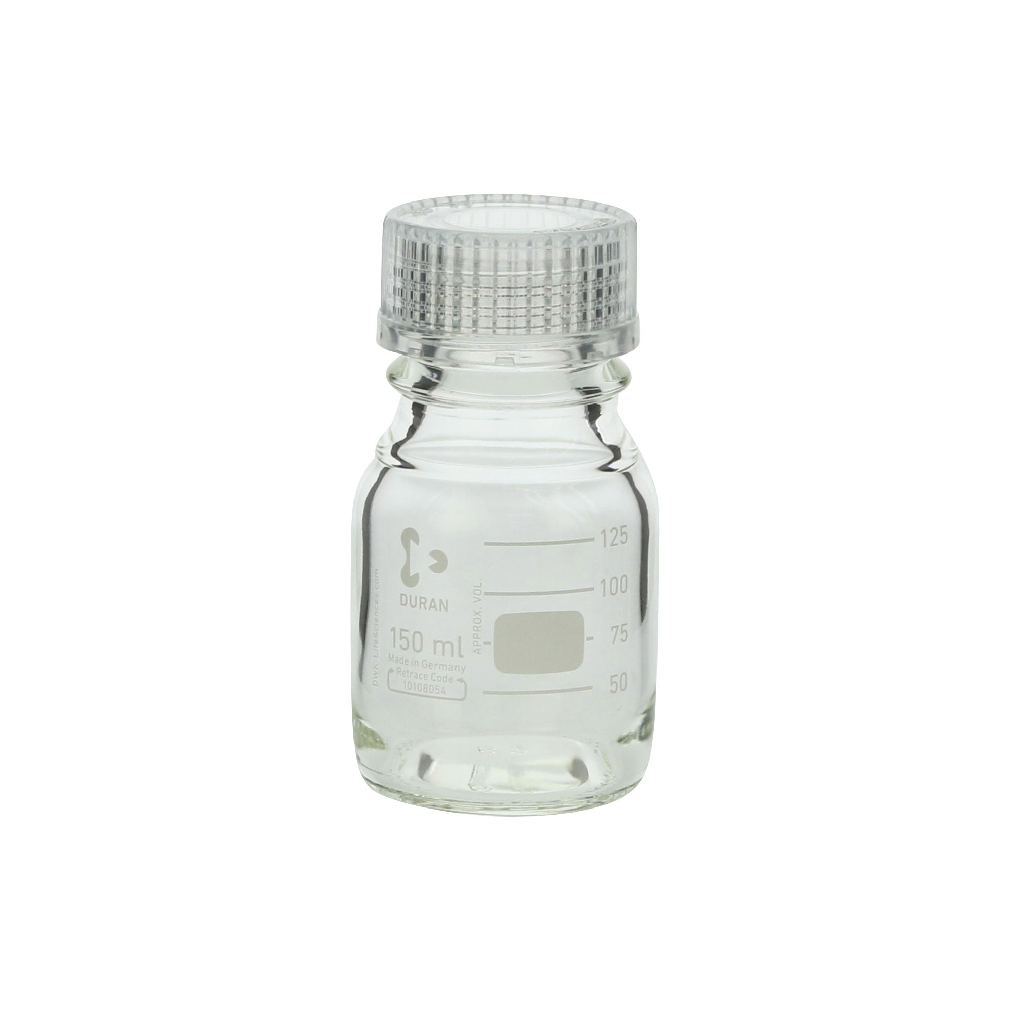 柴田科学螺纹口瓶（量瓶）带透明帽150mL
