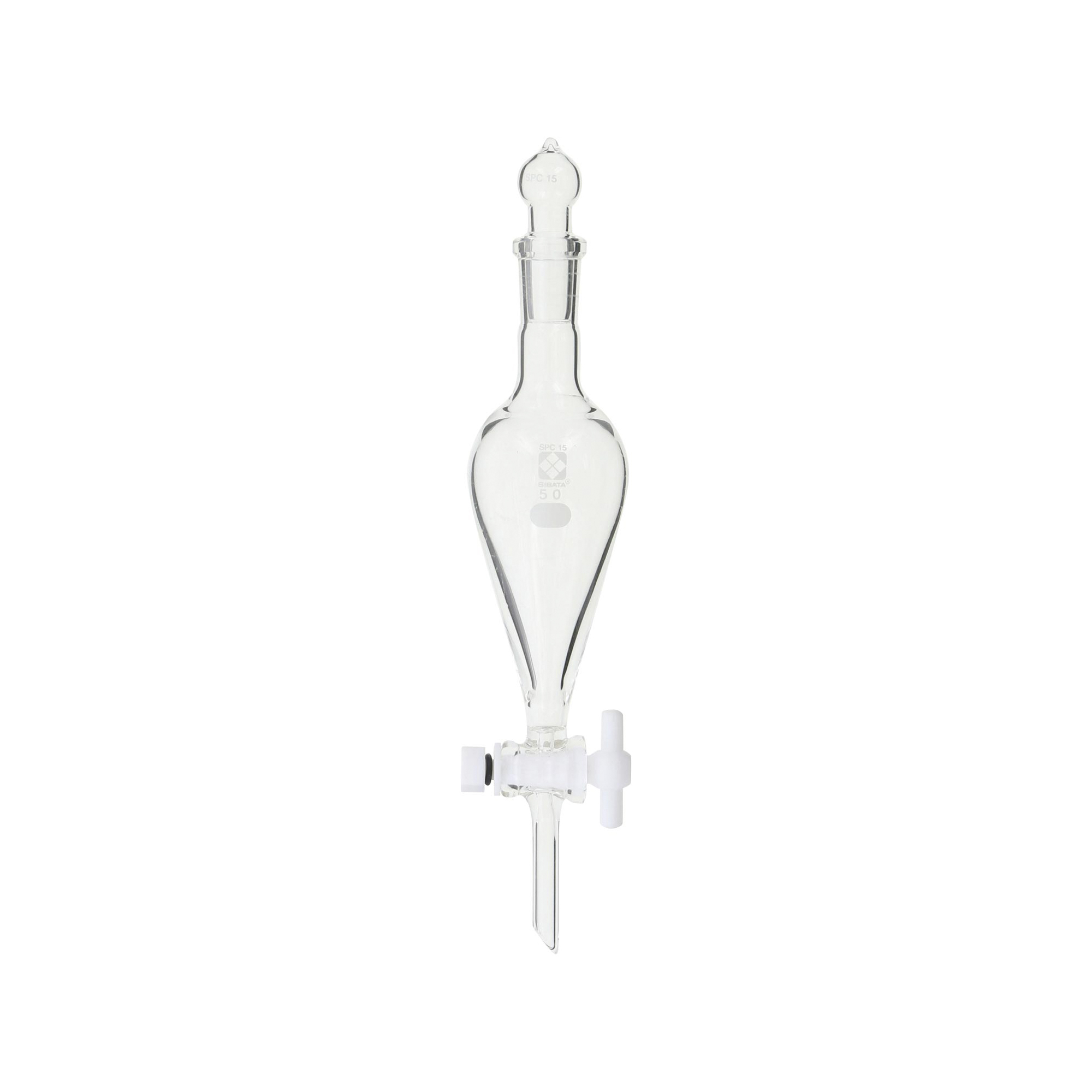 柴田科学SPC分液低槽型PTFE旋塞付50mL