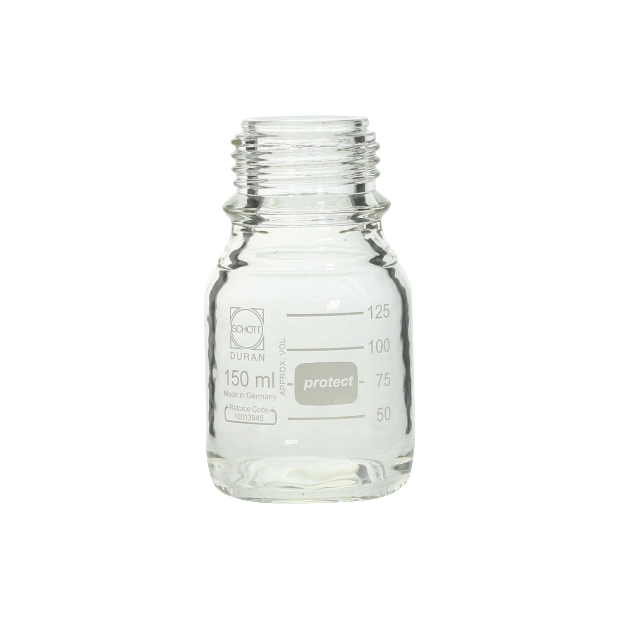 柴田科学螺纹口瓶仅安全涂层瓶150 mL