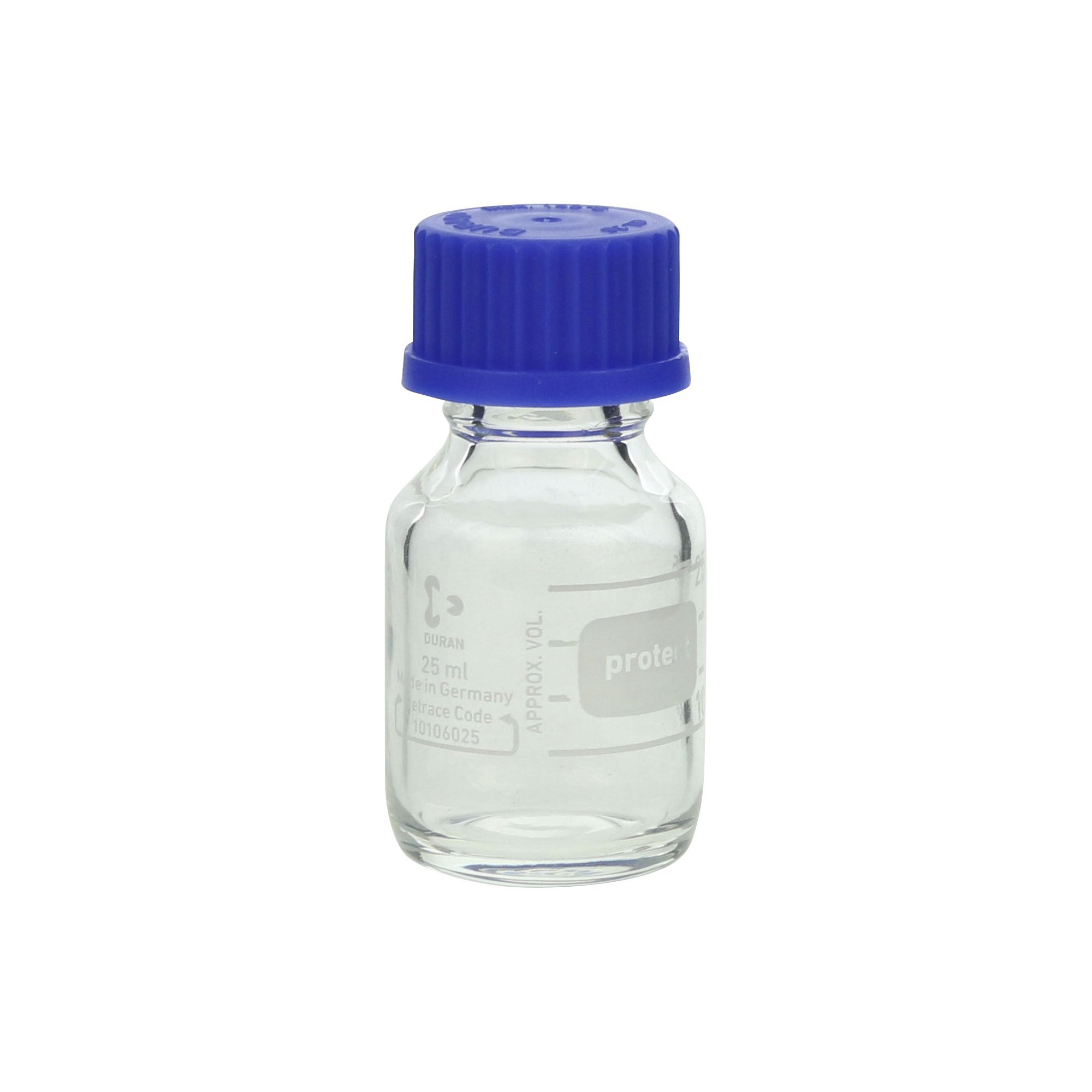 柴田科学螺纹口瓶安全涂层带蓝帽25mL