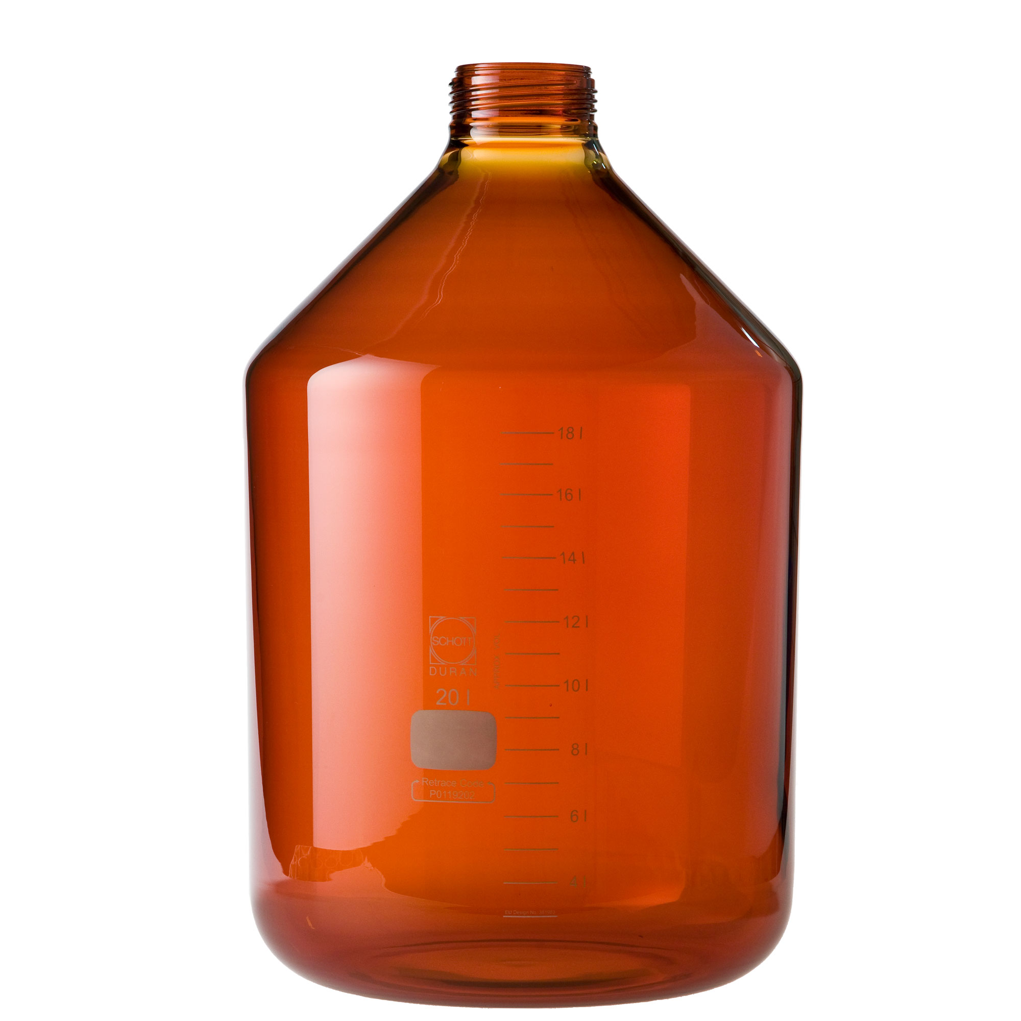 柴田科学螺纹口瓶仅广口茶褐色瓶20L