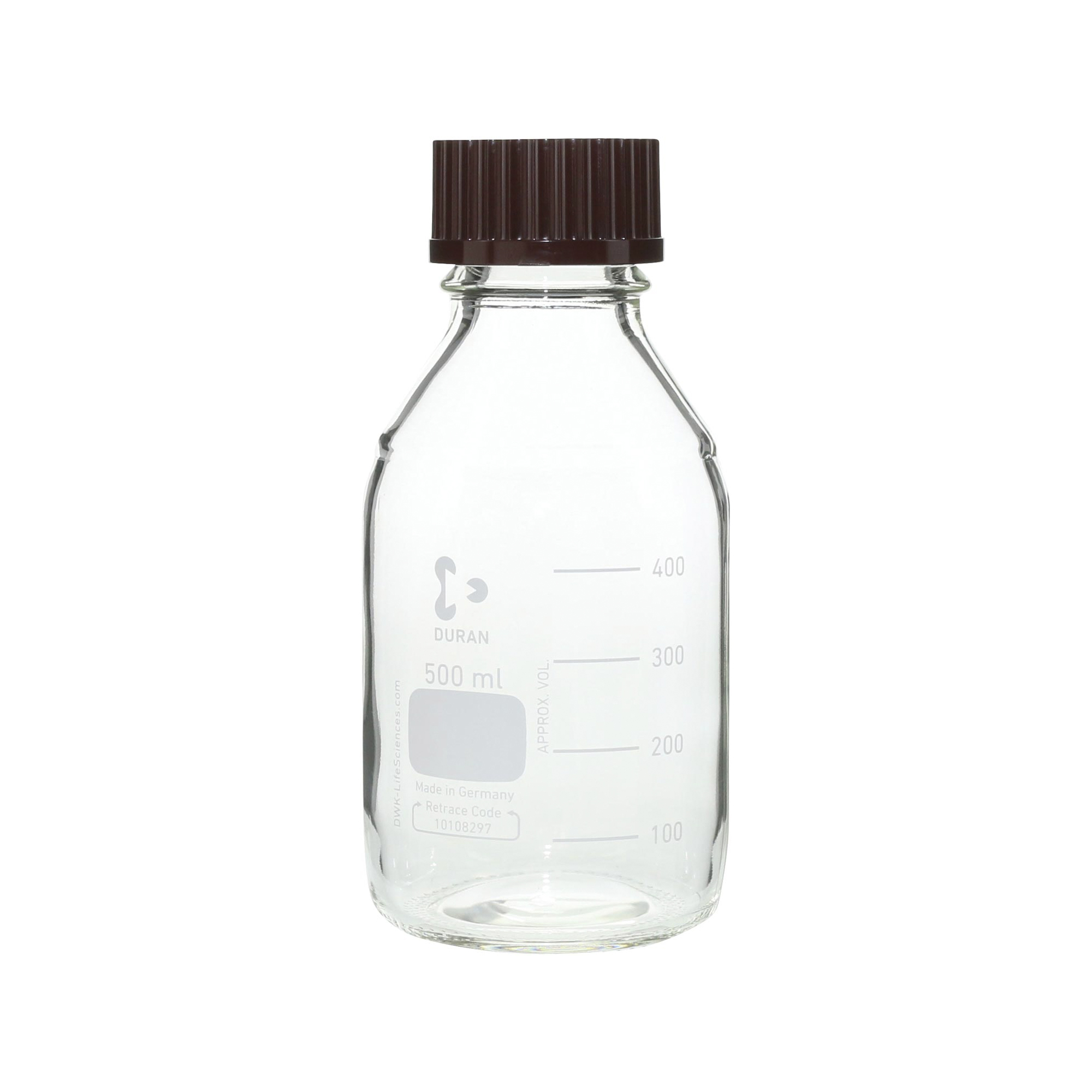 柴田科学螺纹口瓶带红帽500mL