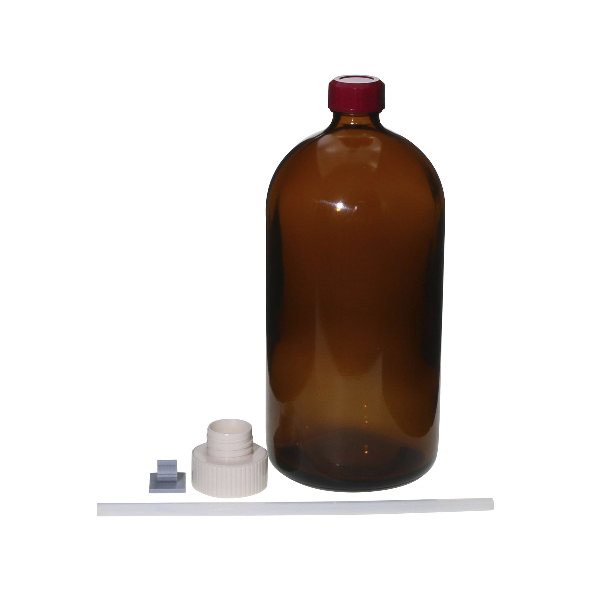 柴田科学丸瓶茶褐色吸盘用1L