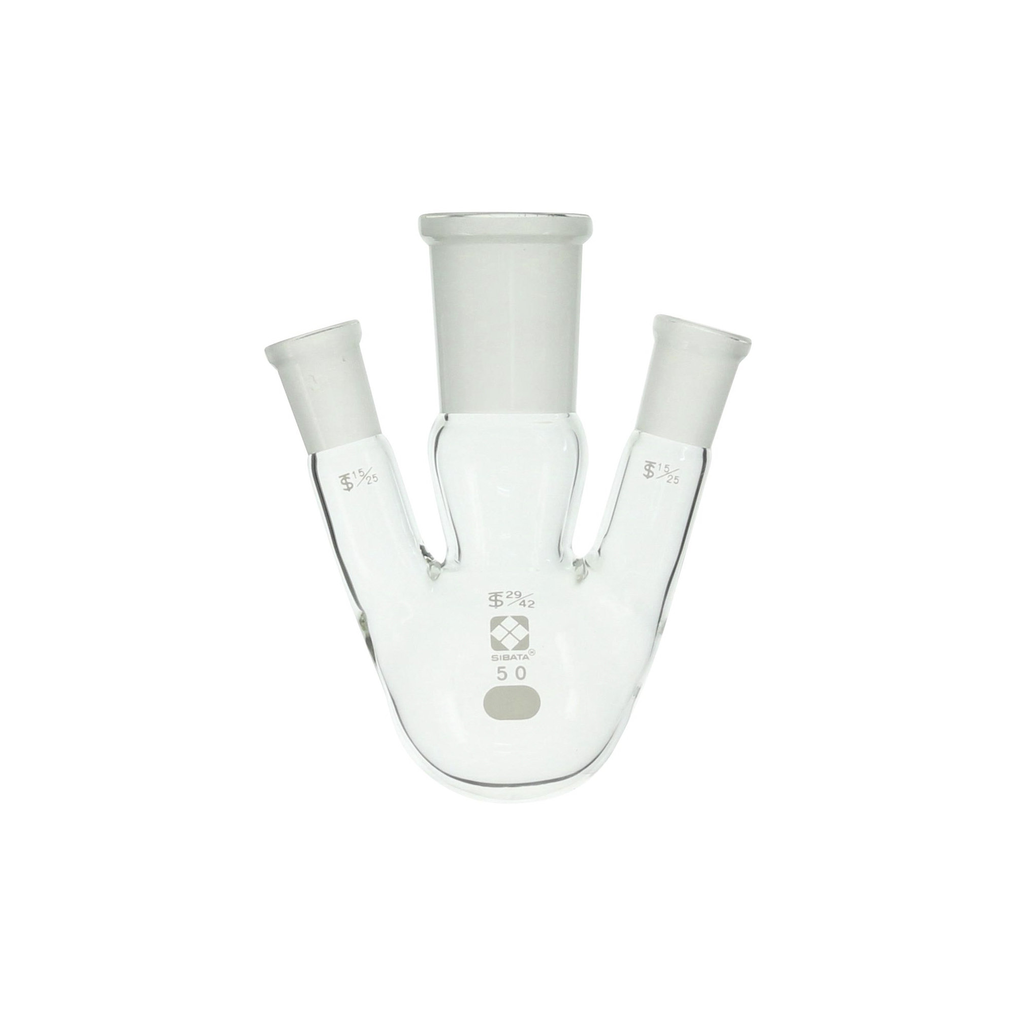柴田科学共通滑合三口圆底烧瓶50 mL29/42-15/25