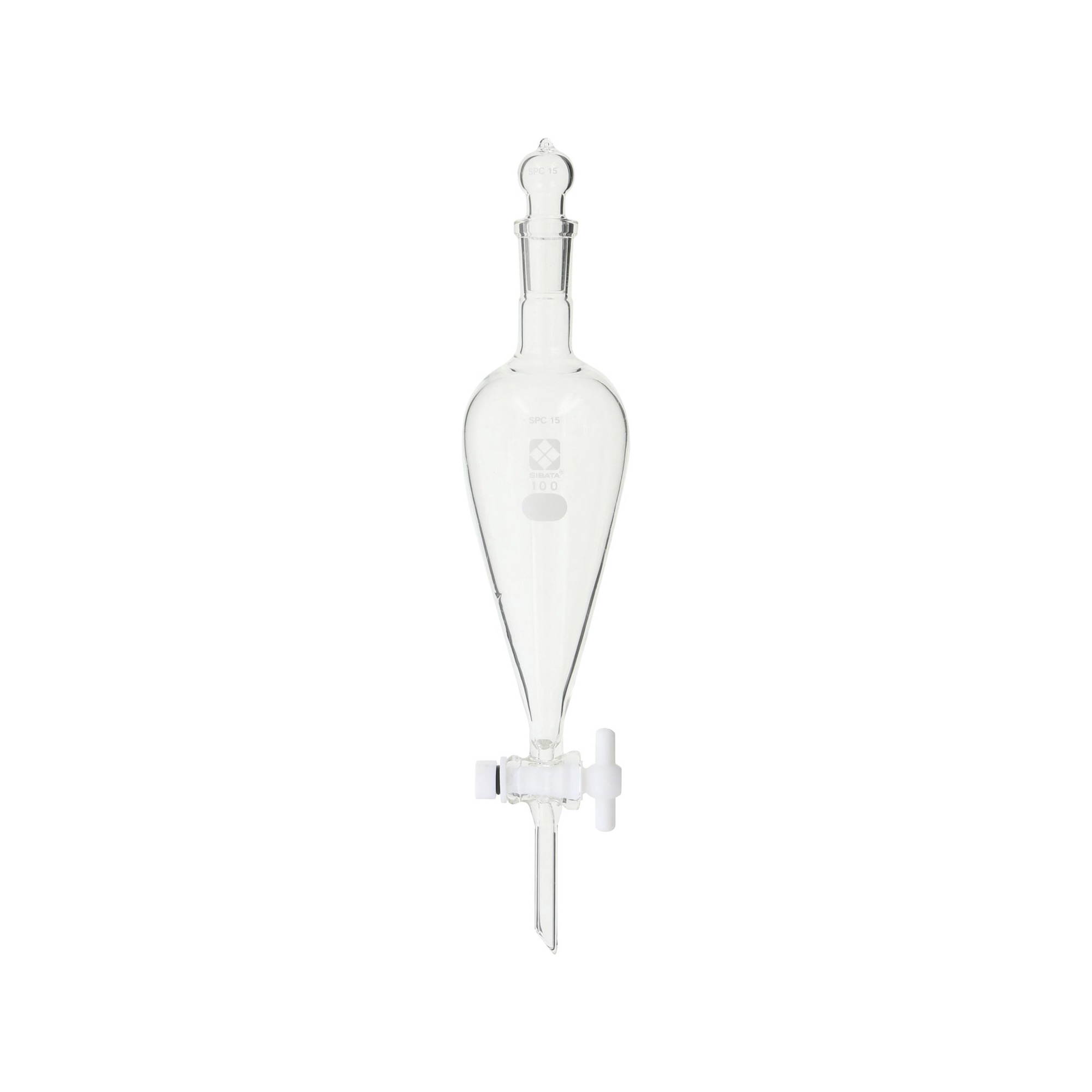 柴田科学SPC分液低槽型PTFE旋塞付100mL