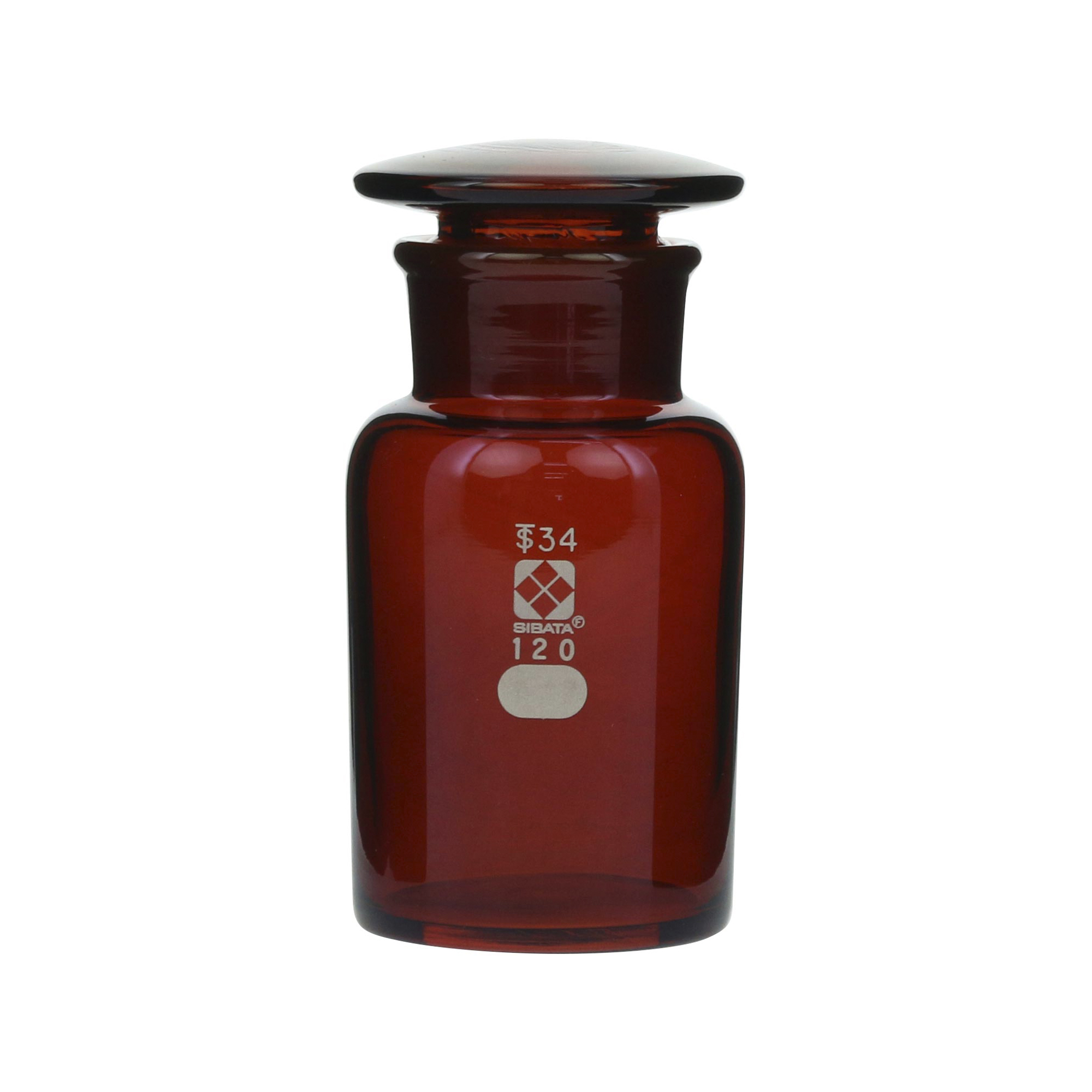 柴田科学试剂瓶广口茶褐色120mL