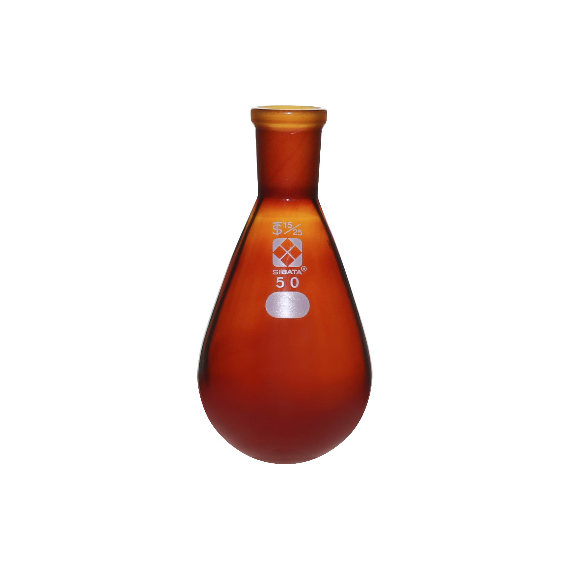 柴田科学共通滑动形烧瓶茶褐色50mL15/25