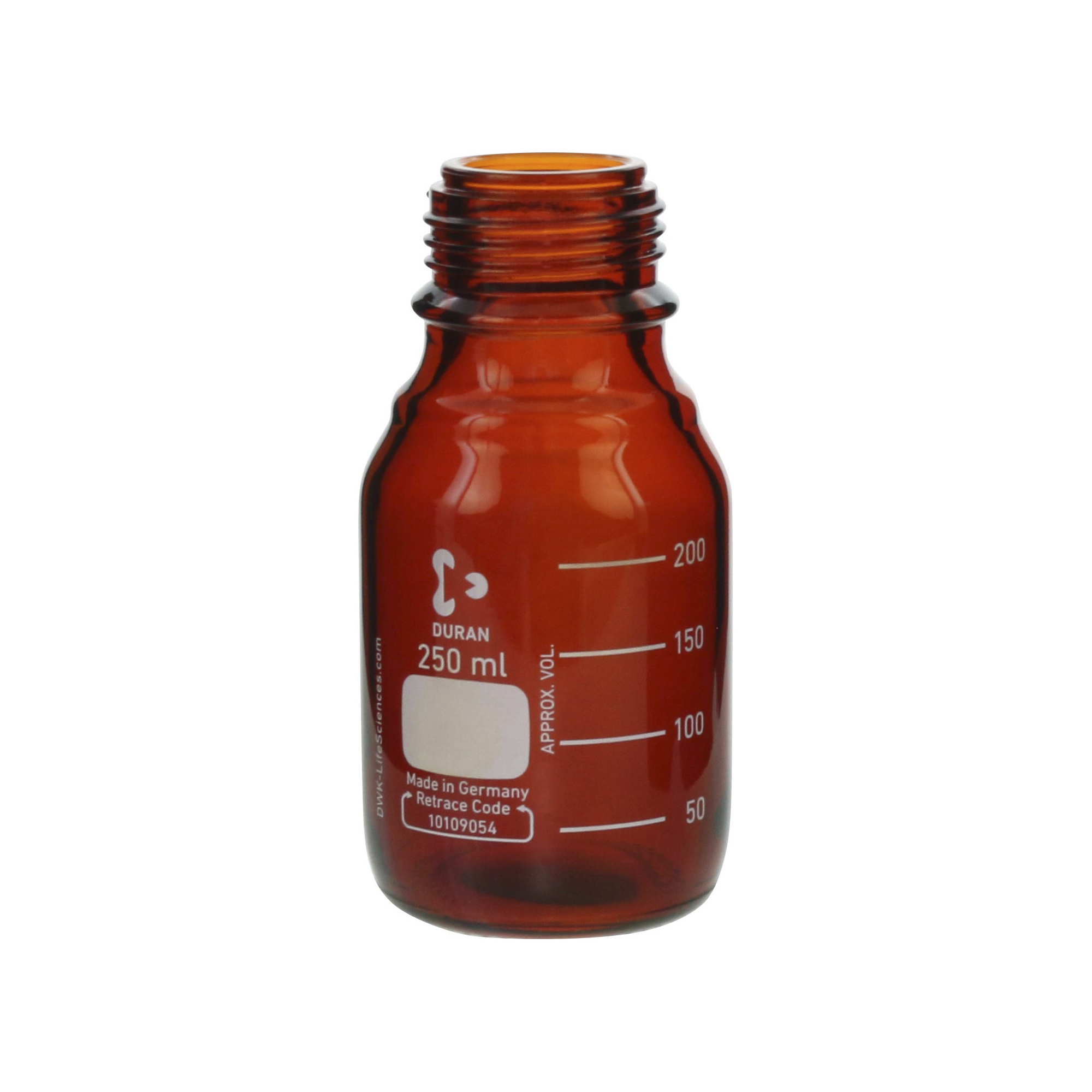 只有柴田科学螺纹口瓶茶褐色瓶250mL