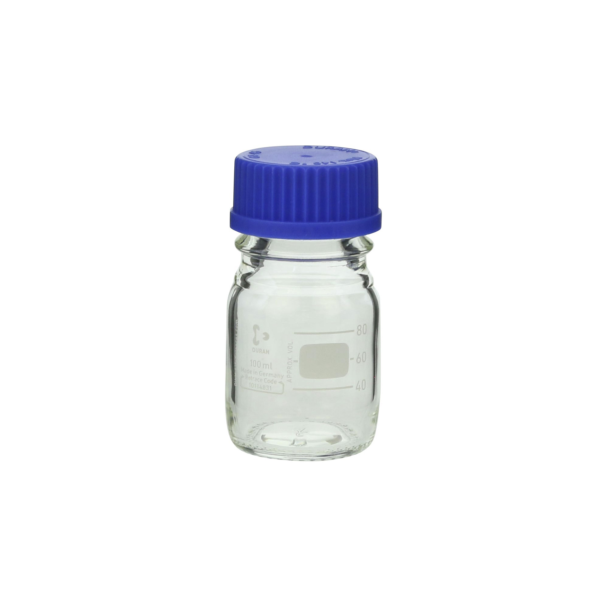 柴田科学螺纹口瓶带蓝帽100mL