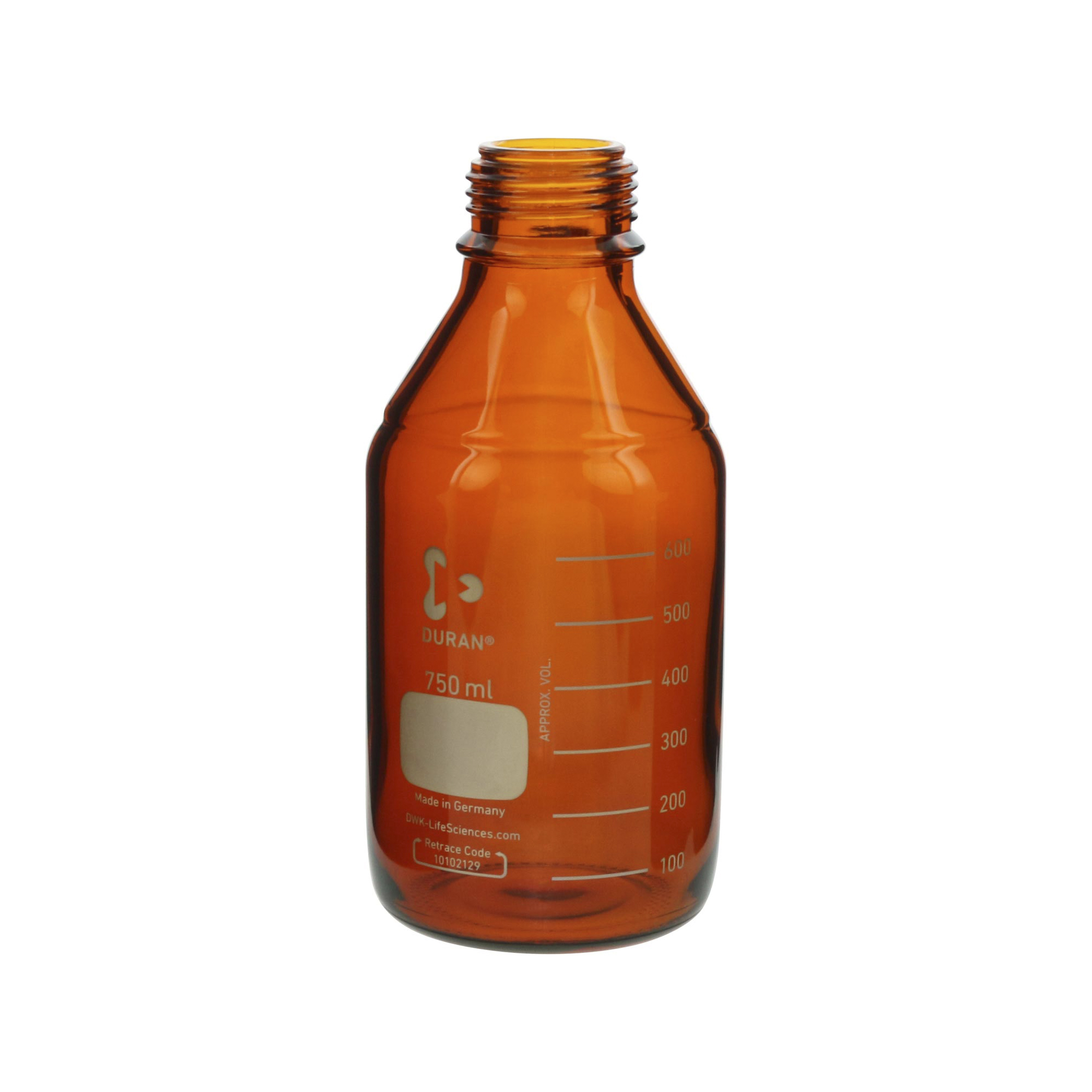 只有柴田科学螺纹口瓶茶褐色瓶750mL