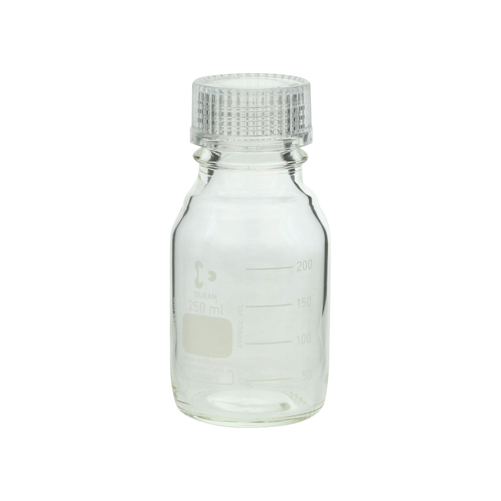 柴田科学螺纹口瓶（量瓶）带透明帽250mL