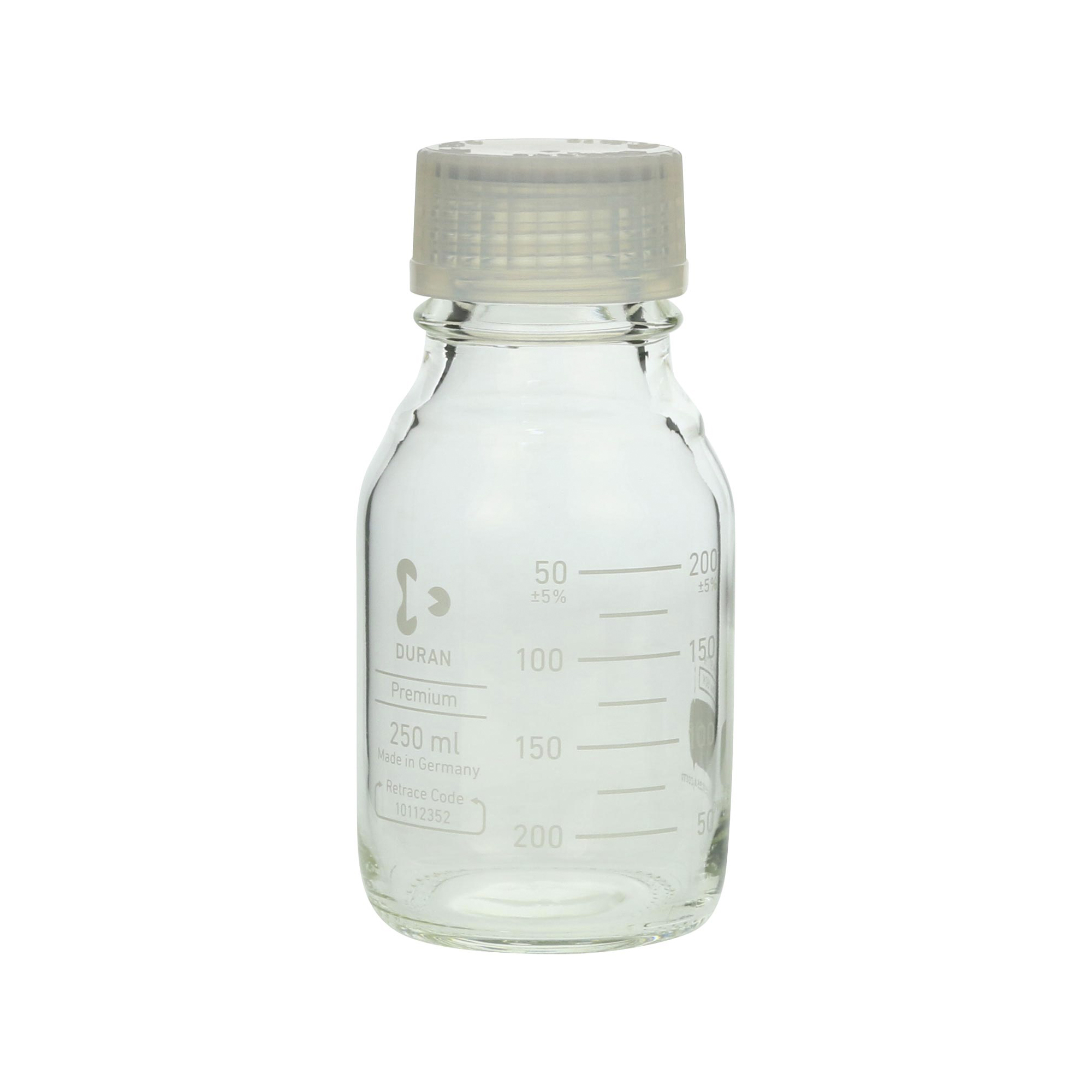 柴田科学高级瓶（梅汁瓶）白色瓶盖250mL
