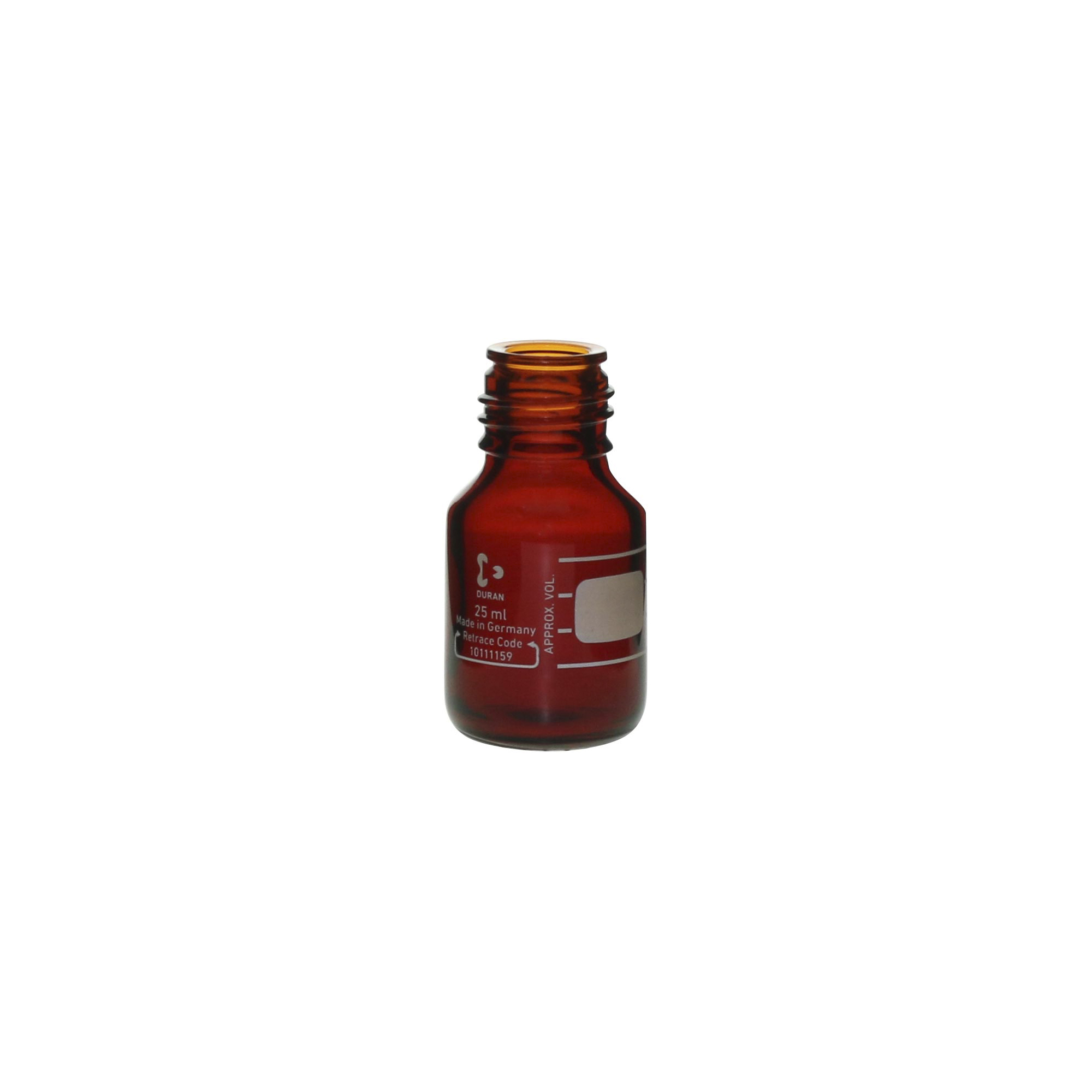 柴田科学螺纹口瓶（量瓶）仅茶褐色瓶25mL