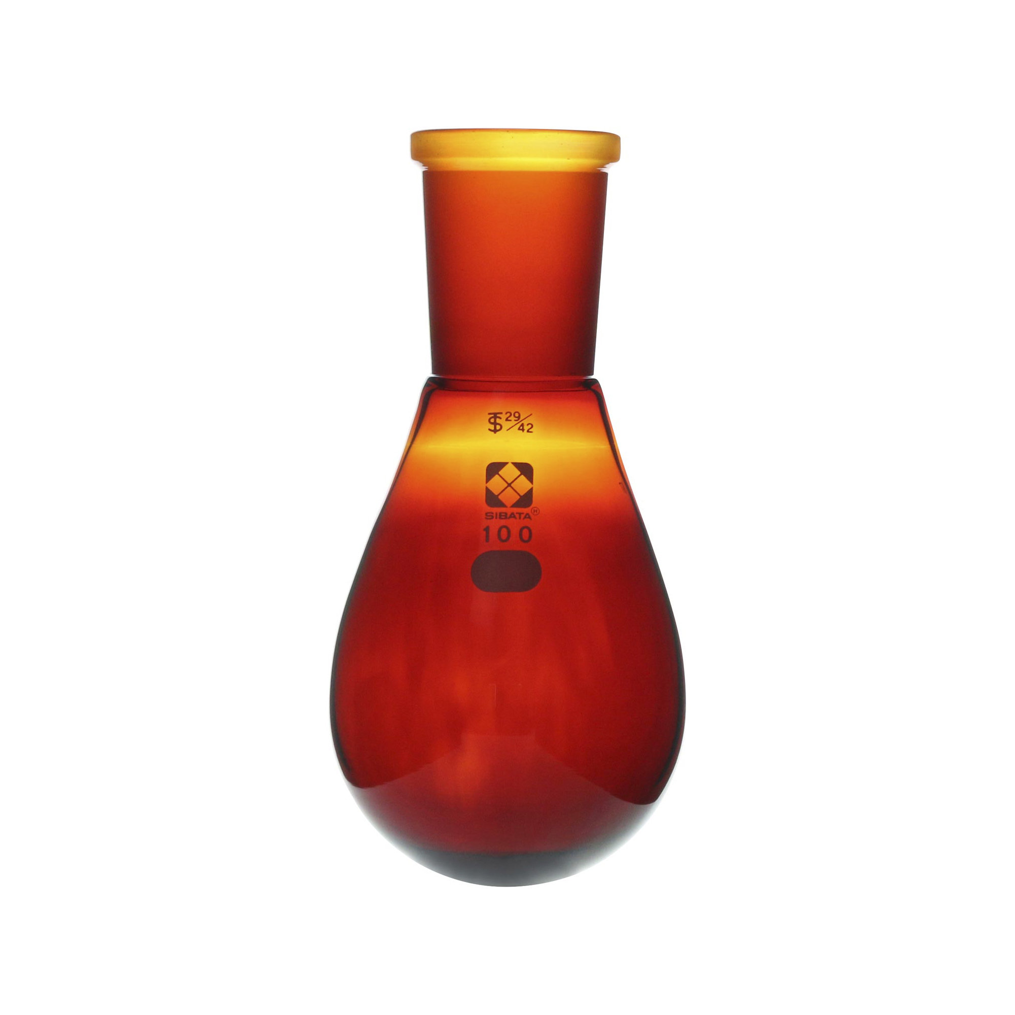 柴田科学共通滑动形烧瓶茶褐色100mL29/42