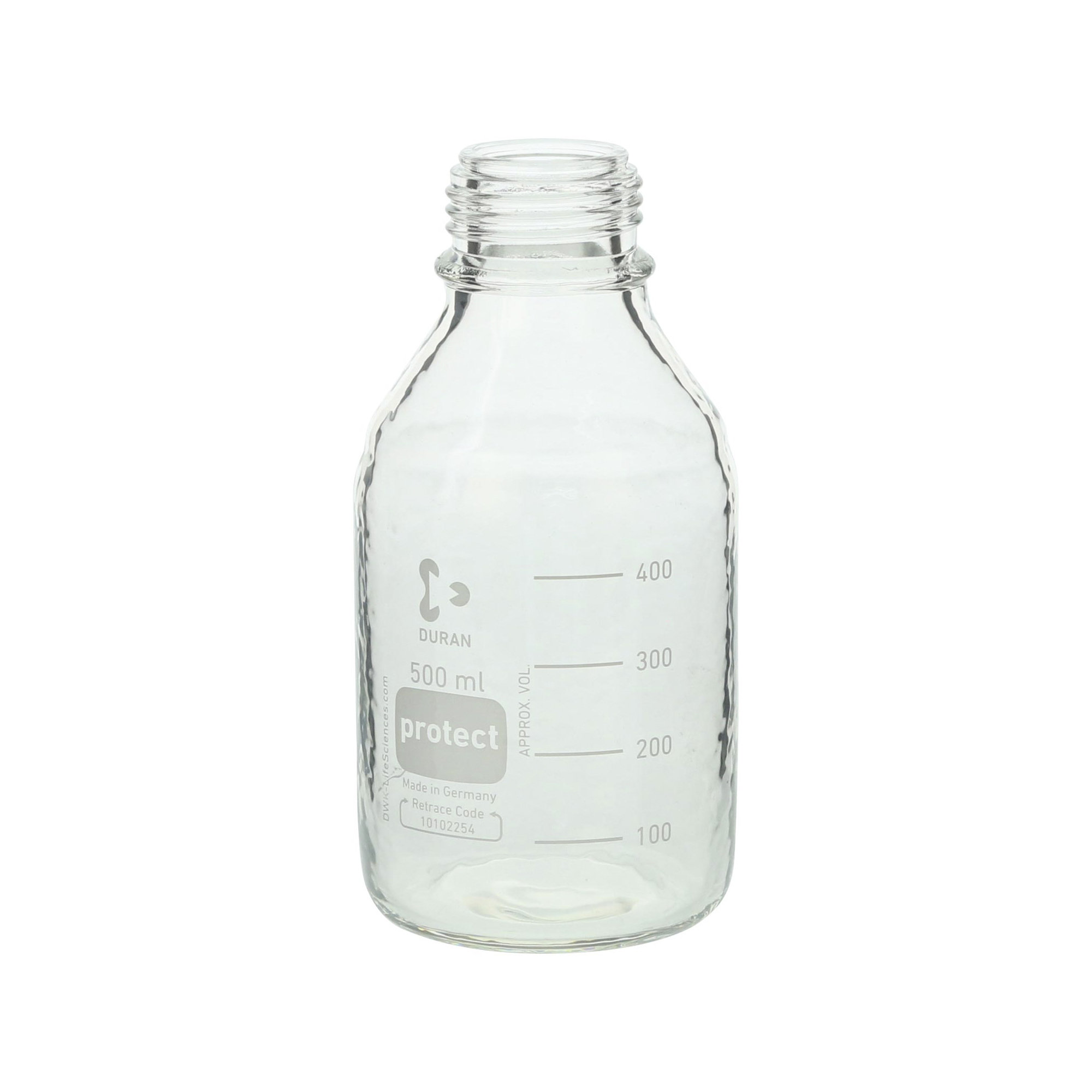 柴田科学螺纹口瓶仅安全涂层瓶500 mL