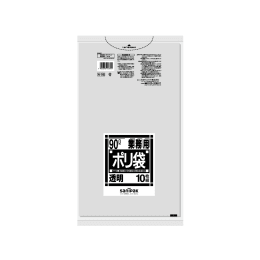 商用塑料袋N98薄口90L透明10P×20册