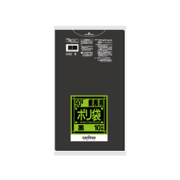 商用塑料袋K92 90L黑色10P×30册