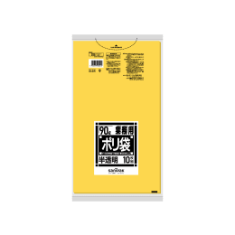 商用塑料袋G24 90L黄半透明10P×30册