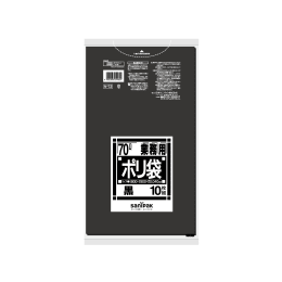 商用塑料袋N72 70L黑色10P×40册