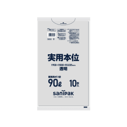 实用本位塑料袋NJ93 90L透明10P×30册
