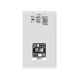 商用塑料袋L99G特厚120L透明10P×10册