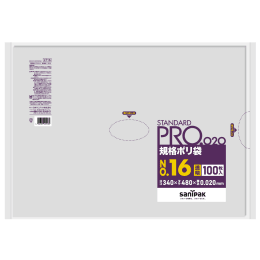 STANDARD PRO规格塑料袋LT16 16号0.02t透明100P×15册