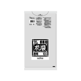 商用塑料袋L73特厚70L透明10P×20册