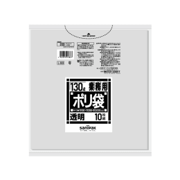 商用塑料袋L88薄口130L透明10P×20册