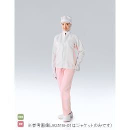 异物混入对策夹克女性用JA251B白色×桃L