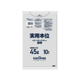实用本位塑料袋NJ4345L透明10P×60册