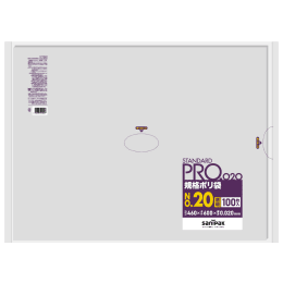 STANDARD PRO规格塑料袋LT20 20号0.02t透明100P×10册