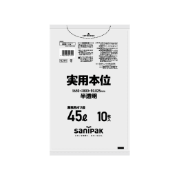 实用本位塑料袋NJ4445L半透明10P×60册